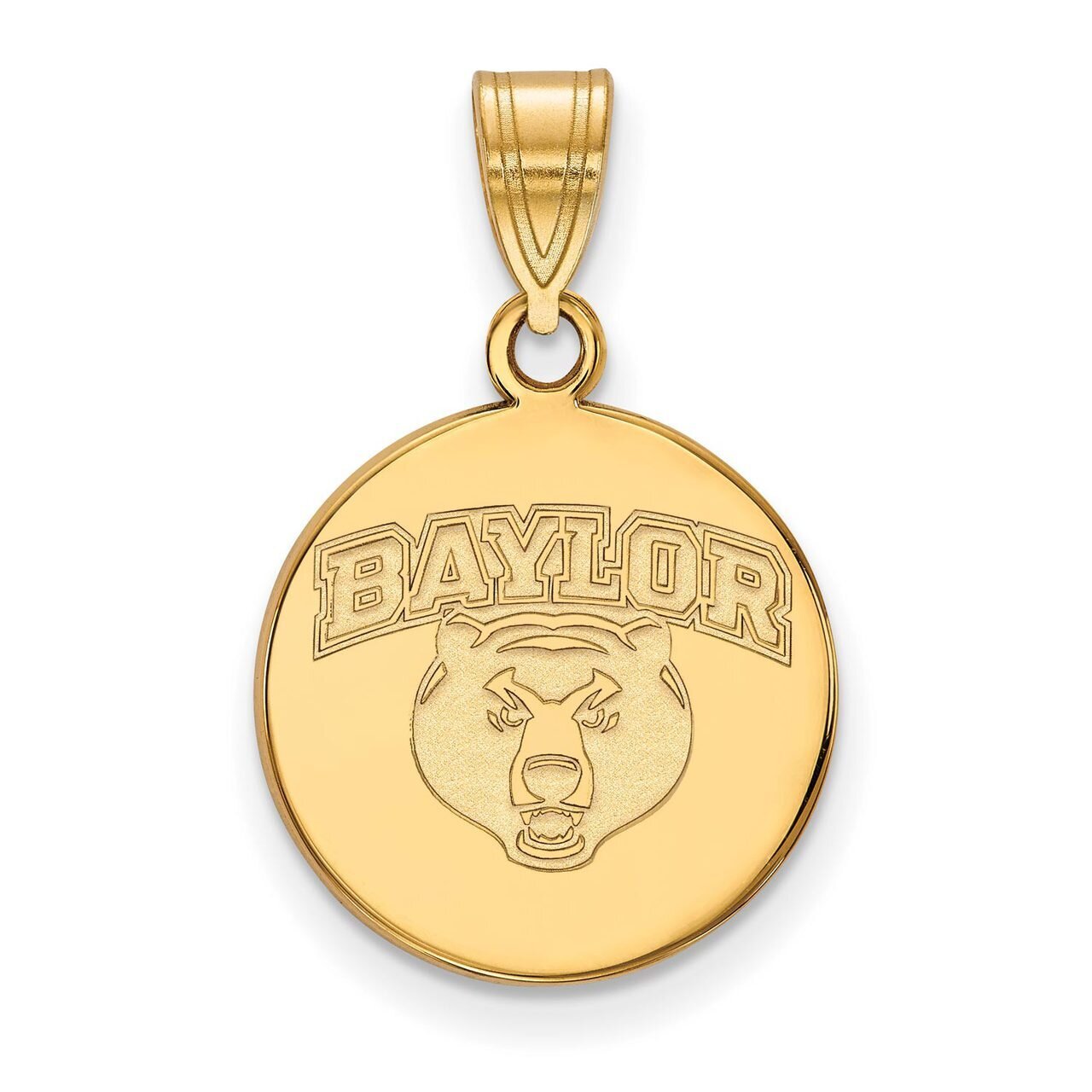 Baylor University Medium Disc Pendant 14k Yellow Gold 4Y045BU, MPN: 4Y045BU, 886774882314