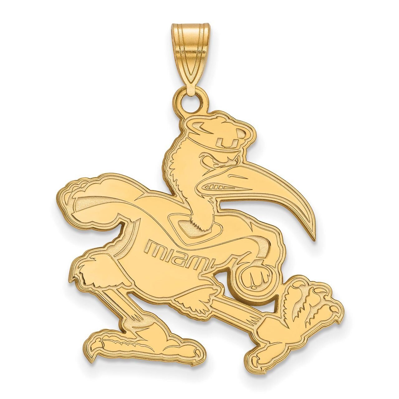 University of Miami x-Large Pendant 14k Yellow Gold 4Y047UMF, MPN: 4Y047UMF, 886774883298