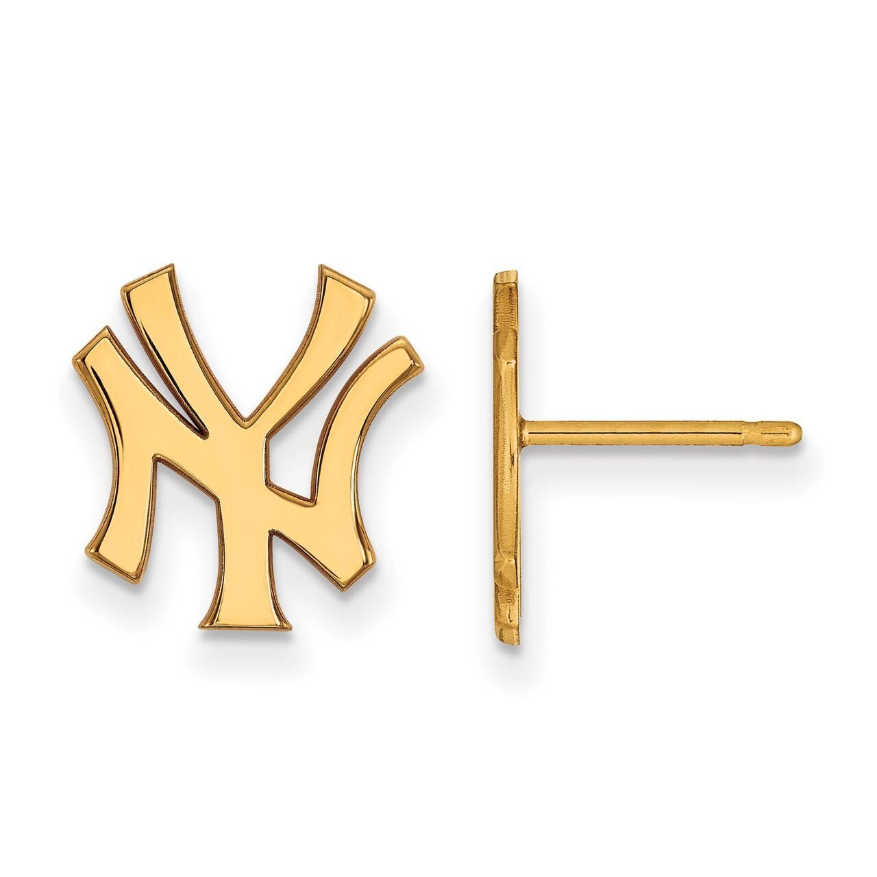 New York Yankees Small Post Earring 14k Yellow Gold 4Y050YAN