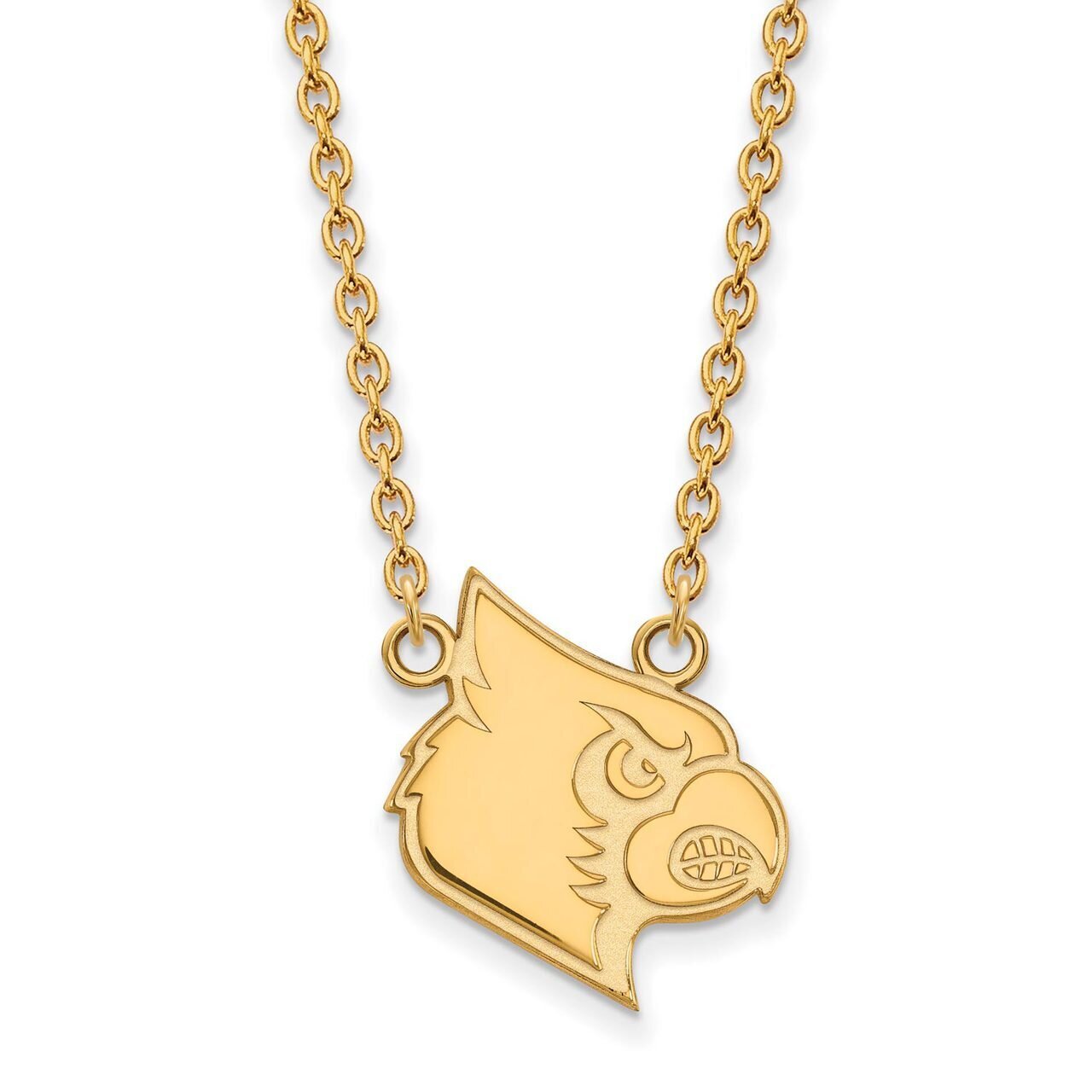 University of Louisville Large Pendant with Chain Necklace 14k Yellow Gold 4Y051UL-18, MPN: 4Y051UL…