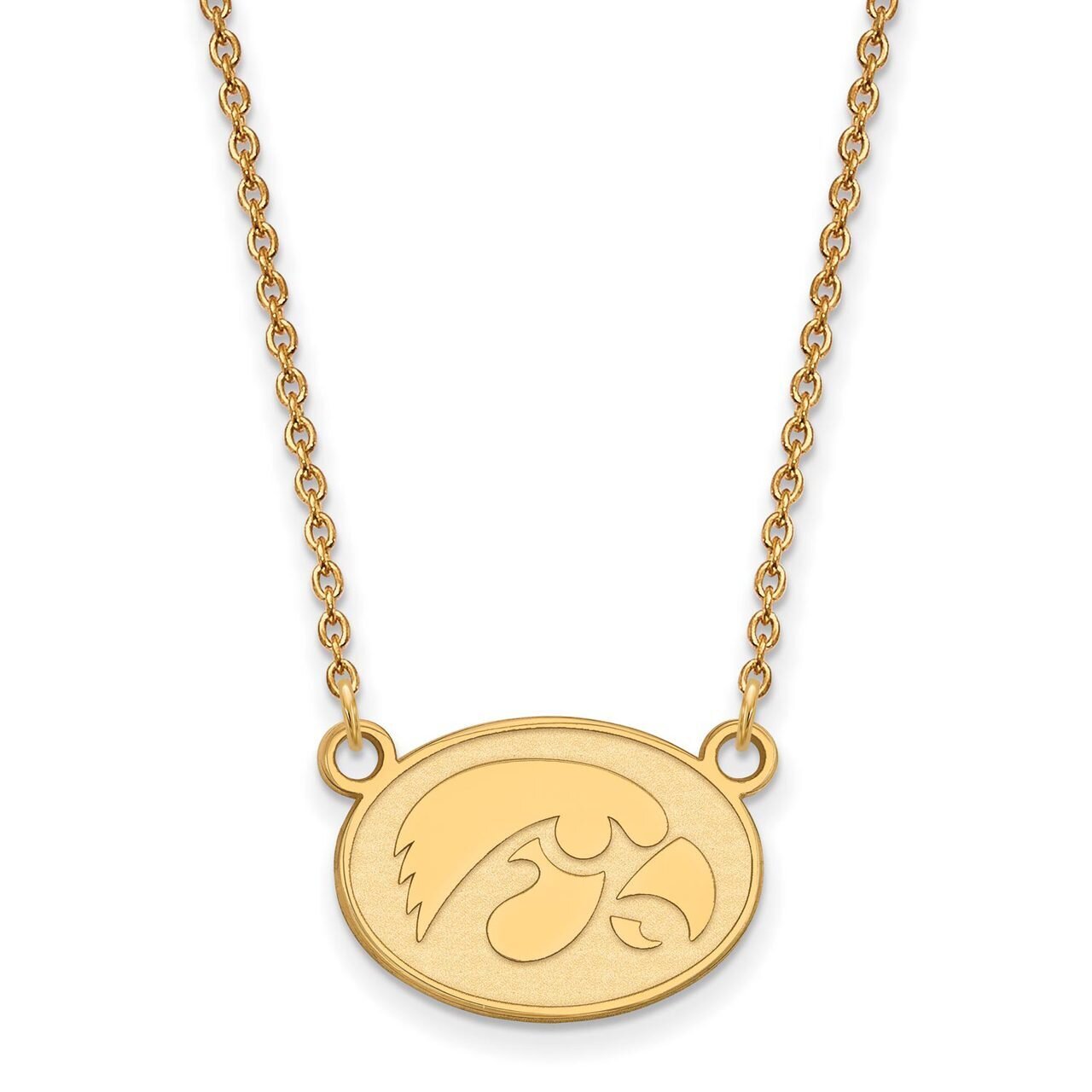 University of Iowa Small Pendant with Chain Necklace 14k Yellow Gold 4Y056UIA-18, MPN: 4Y056UIA-18,…