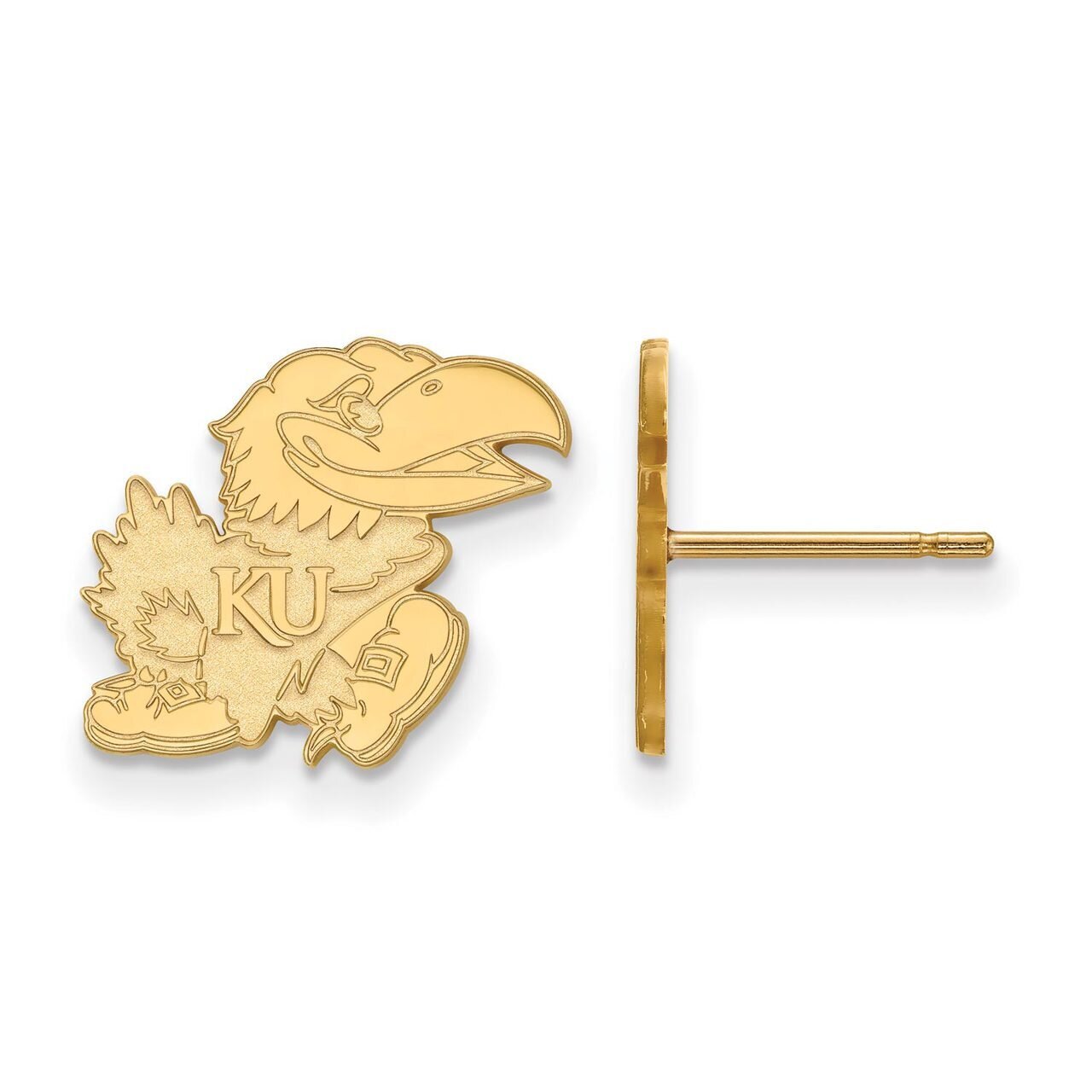 University of Kansas Small Post Earring 14k Yellow Gold 4Y056UKS