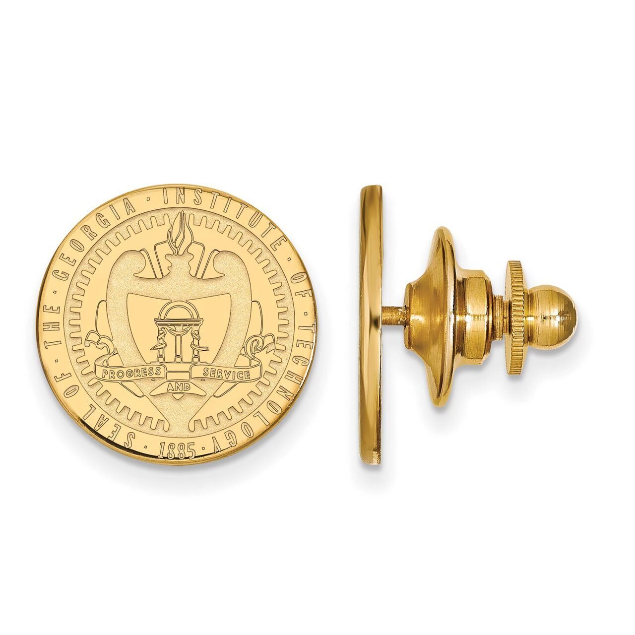 Georgia Institute of Technology Crest Lapel Pin 14k Yellow Gold 4Y057GT