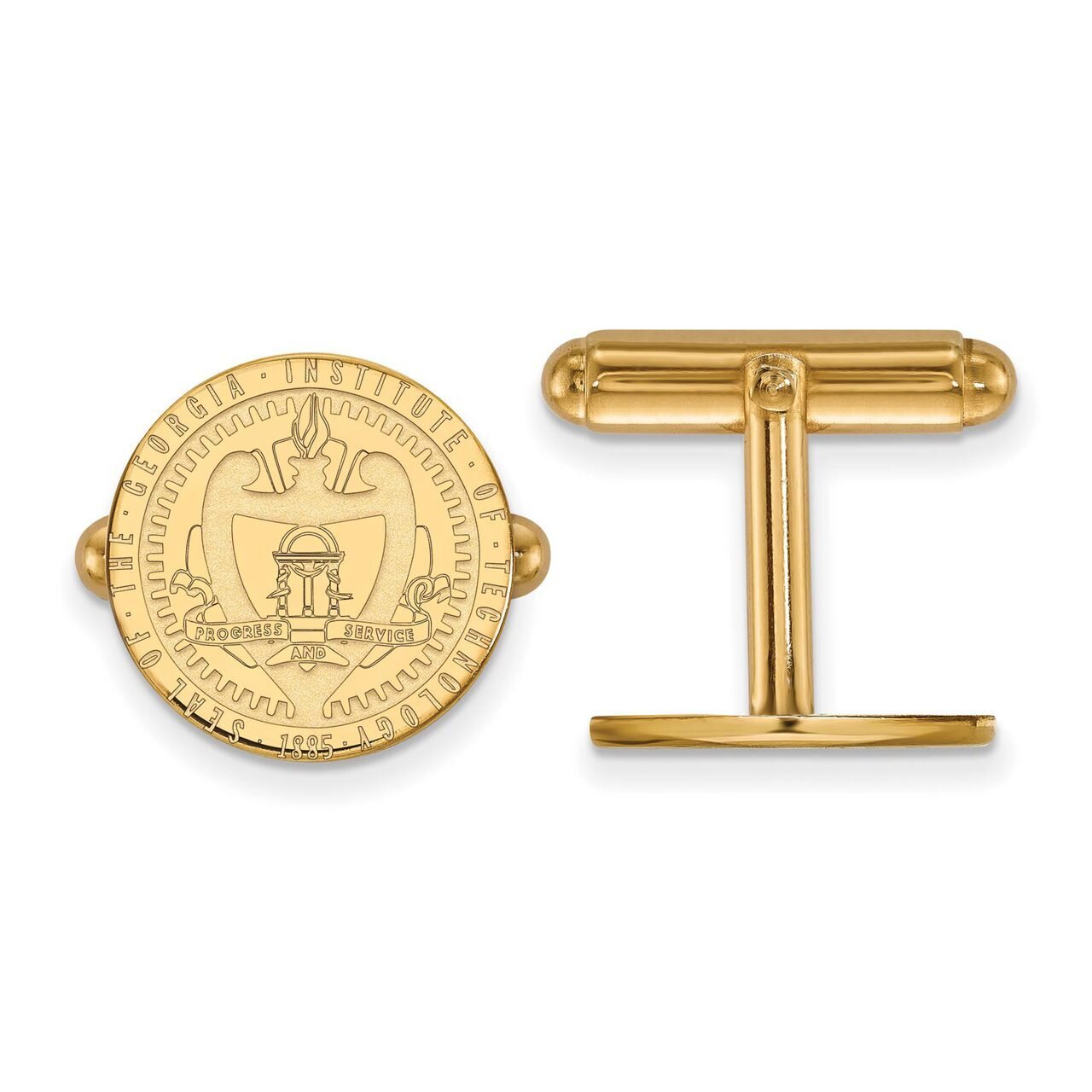 Georgia Institute of Technology Crest Cufflinks 14k Yellow Gold 4Y058GT
