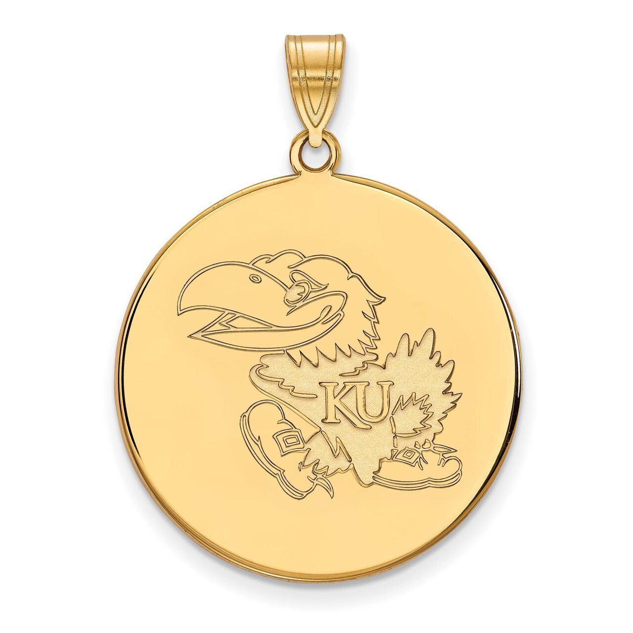 University of Kansas x-Large Disc Pendant 14k Yellow Gold 4Y063UKS, MPN: 4Y063UKS, 886774886398