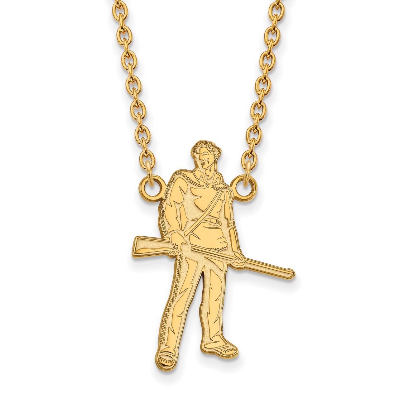 West Virginia University Large Pendant with Chain Necklace 14k Yellow Gold 4Y063WVU-18, MPN: 4Y063W…