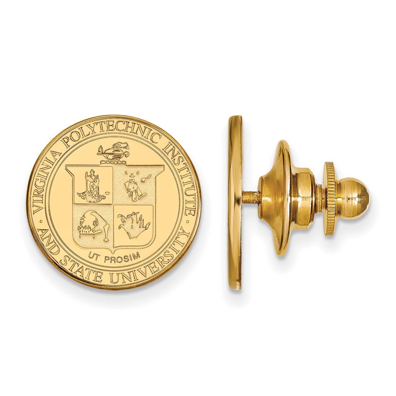 Virginia Tech Crest Lapel Pin 14k Yellow Gold 4Y064VTE, MPN: 4Y064VTE, 886774886671