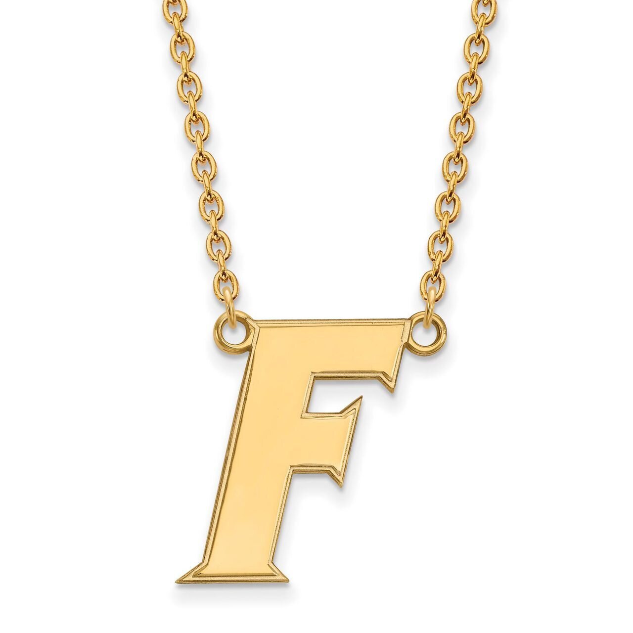 University of Florida Large Pendant with Chain Necklace 14k Yellow Gold 4Y066UFL-18