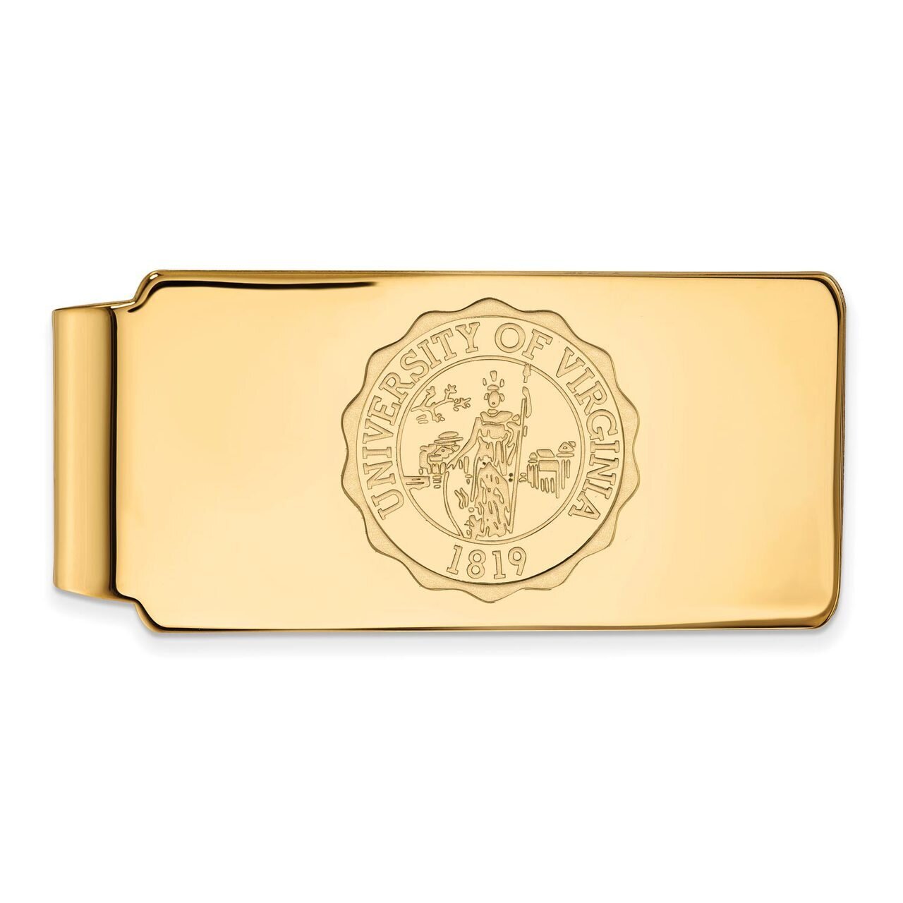 University of Virginia Money Clip Crest 14k Yellow Gold 4Y070UVA, MPN: 4Y070UVA, 886774887654