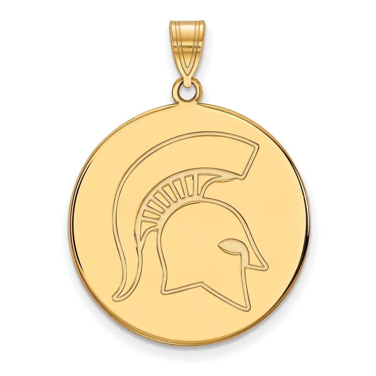 Michigan State University x-Large Disc Pendant 14k Yellow Gold 4Y071MIS, MPN: 4Y071MIS, 886774887685