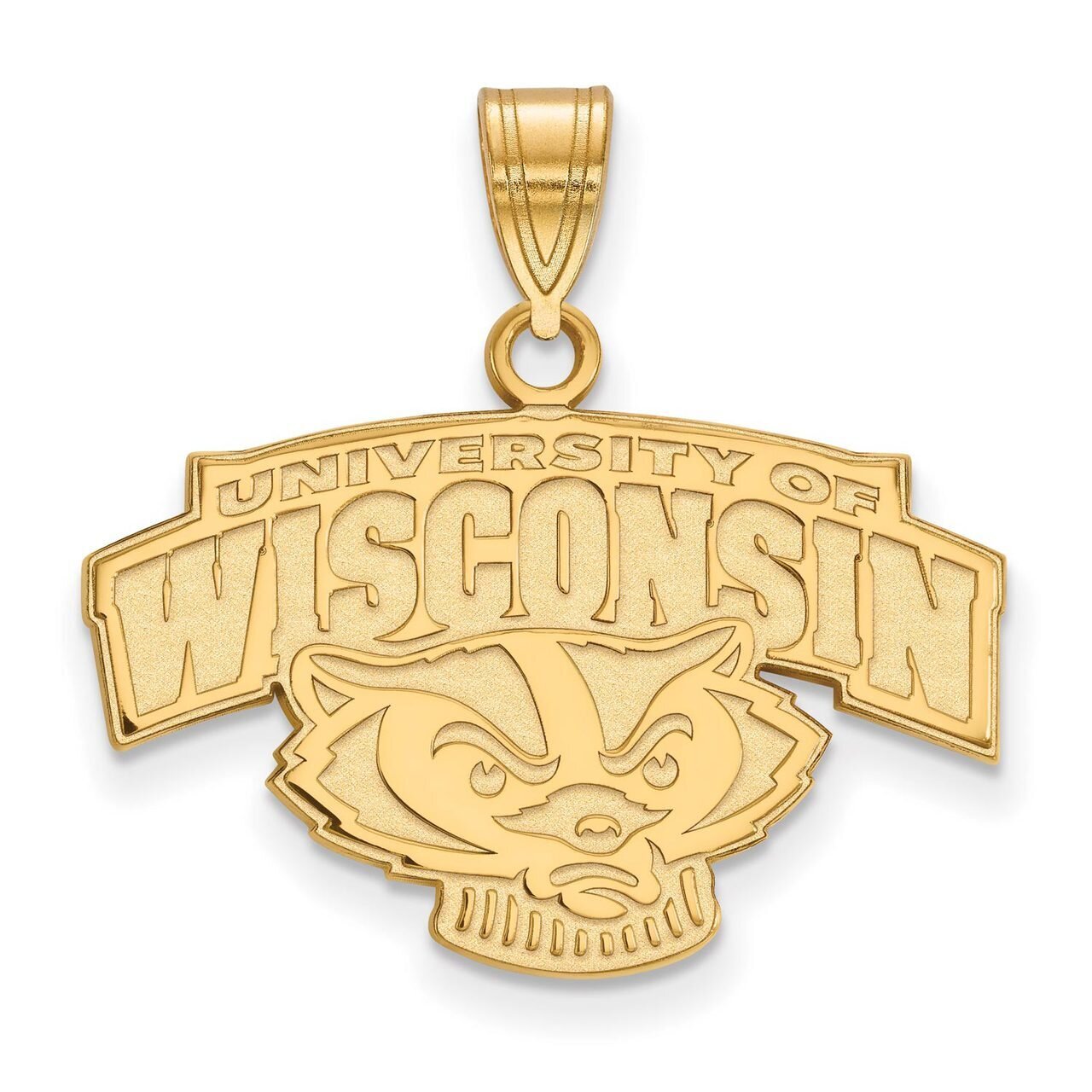 University of Wisconsin Medium Pendant 14k Yellow Gold 4Y076UWI, MPN: 4Y076UWI, 886774888385