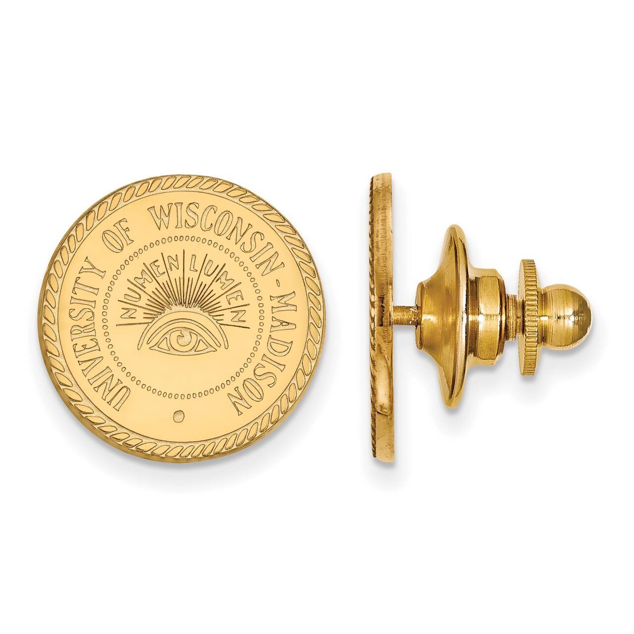 University of Wisconsin Crest Lapel Pin 14k Yellow Gold 4Y081UWI, MPN: 4Y081UWI, 886774888675