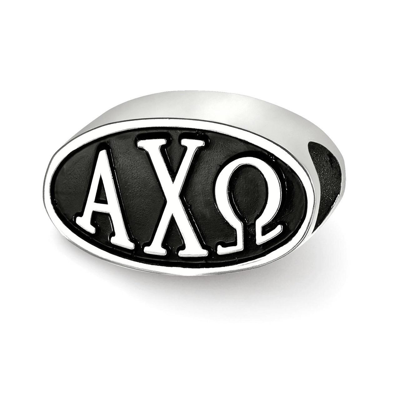 15.25Mm Alpha Chi Omega Oval Letters Bead Sterling Silver ACO002BD-SS, MPN: ACO002BD-SS, 6344019600…