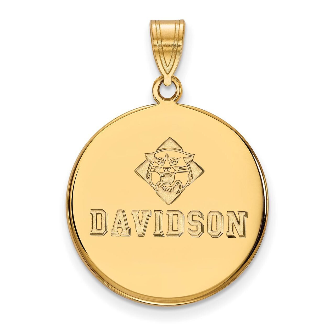 Davidson College Large Disc Pendant Gold-plated Silver GP001DAV
