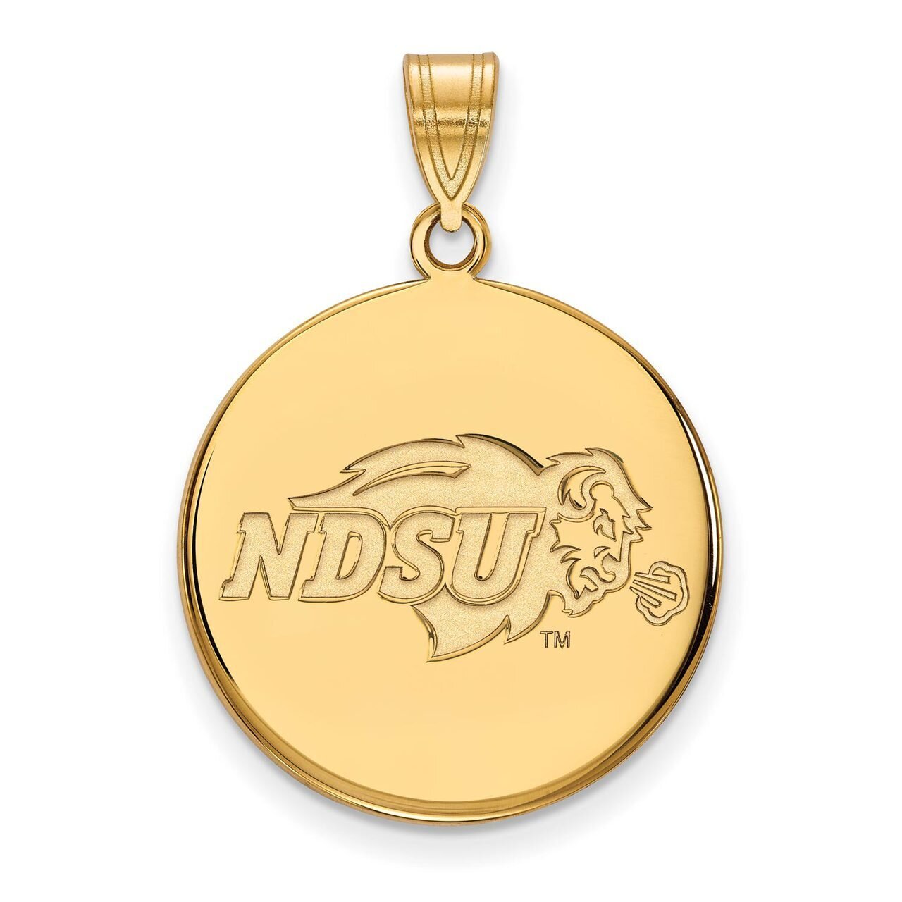 North Dakota State Large Disc Pendant Gold-plated Silver GP001NDS, MPN: GP001NDS, 886774890302