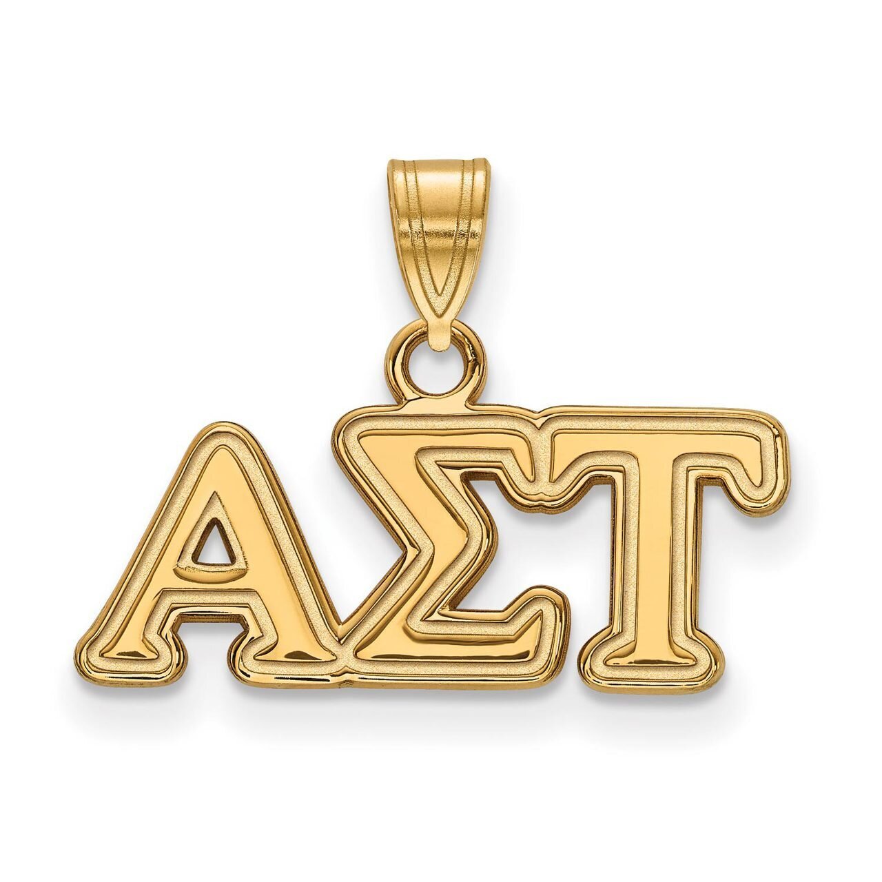 Alpha Sigma Tau Small Pendant Gold-plated Silver GP002ALS