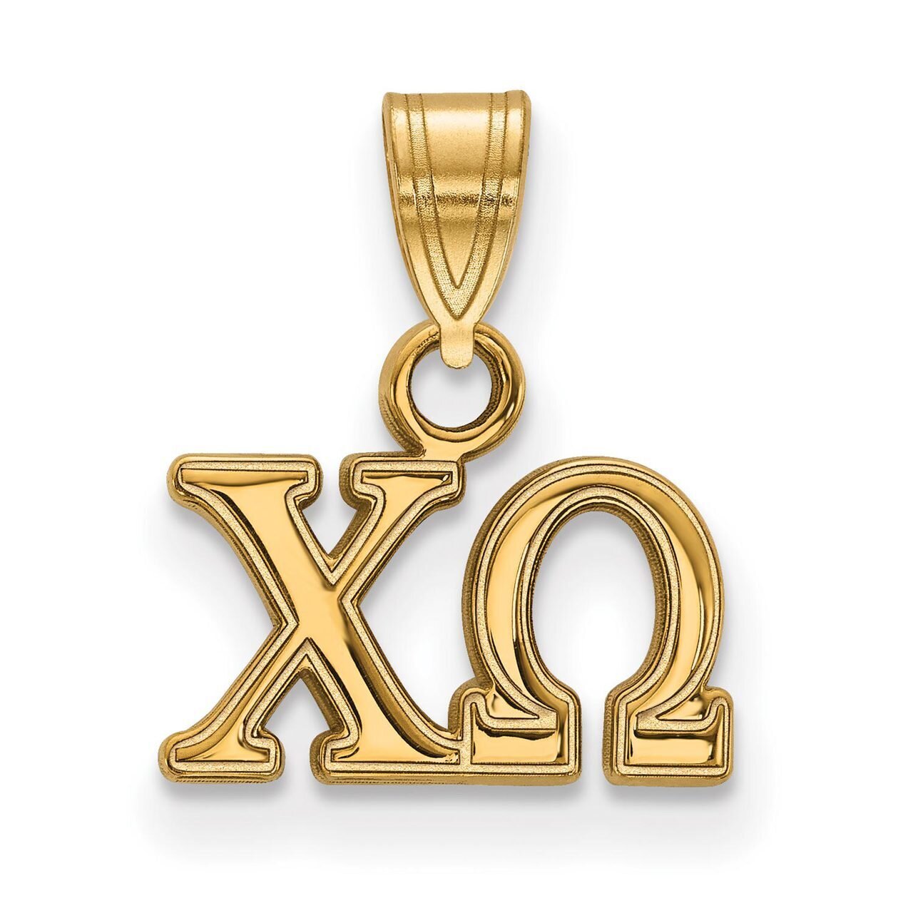 Chi Omega Small Pendant Gold-plated Silver GP002CHO