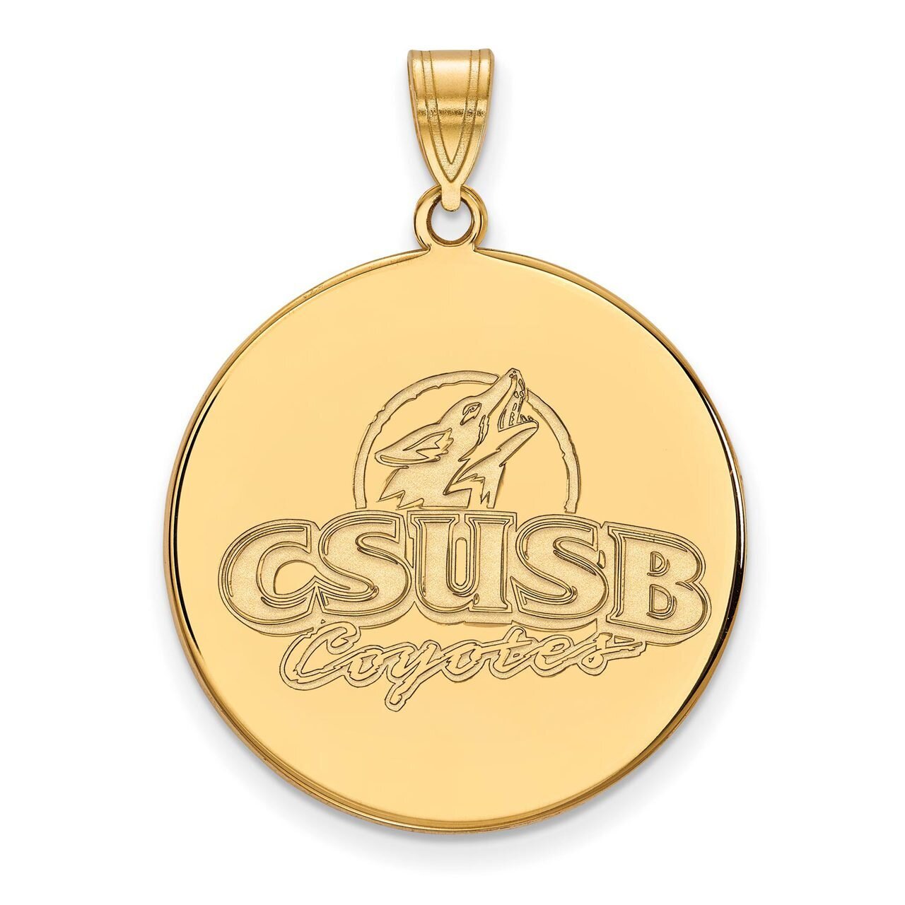 California University State San Bernardino x-Large Disc Pendant Gold-plated Silver GP002CSB, MPN: G…