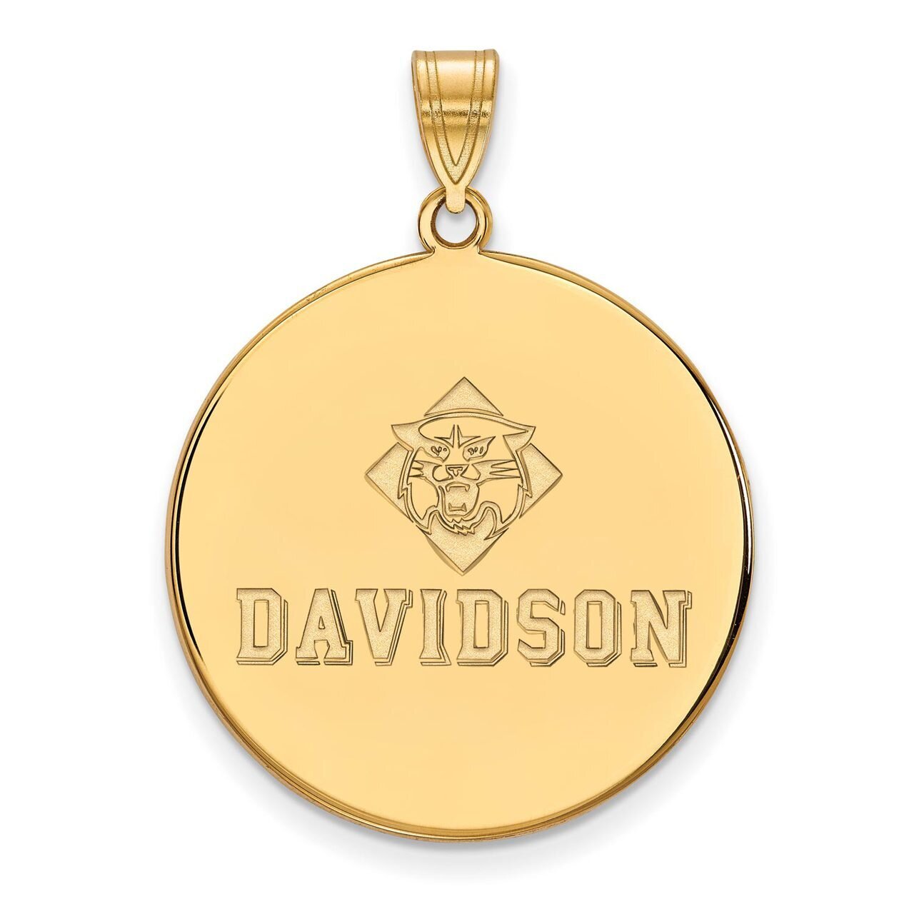 Davidson College x-Large Disc Pendant Gold-plated Silver GP002DAV