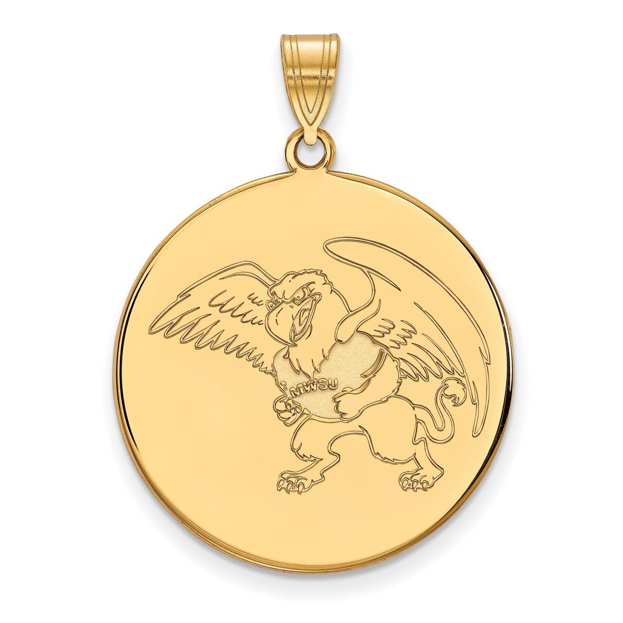 Missouri Western State University x-Large Disc Pendant Gold-plated Silver GP002MWC