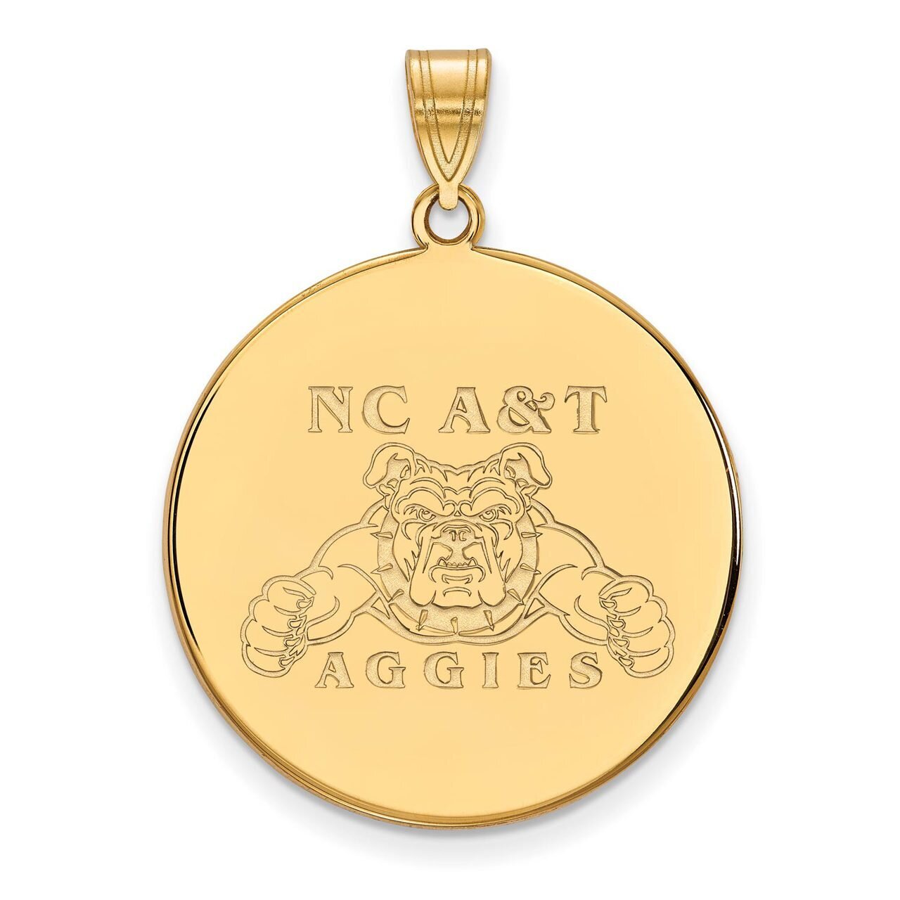 North Carolina A&T x-Large Disc Pendant Gold-plated Silver GP002NCA