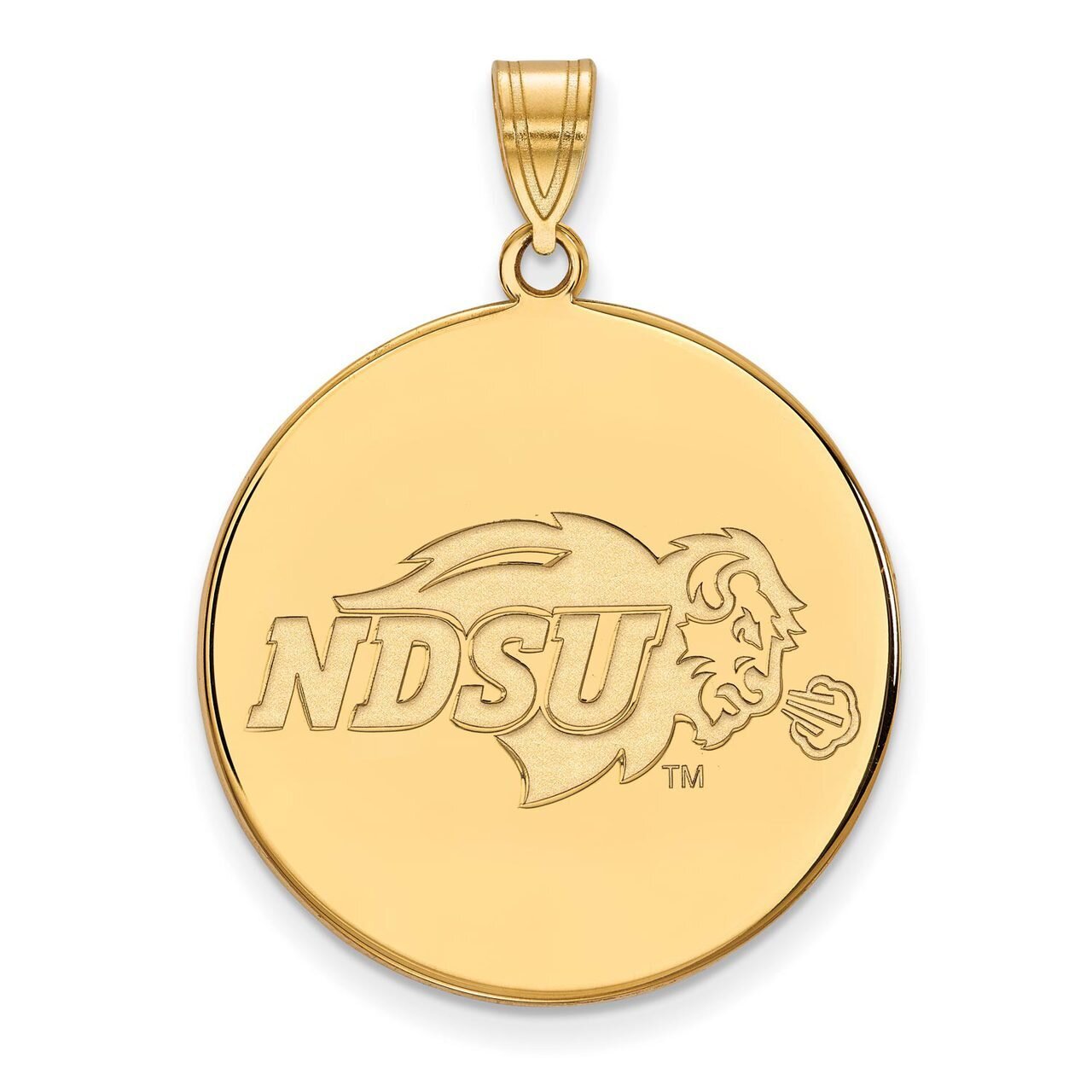North Dakota State x-Large Disc Pendant Gold-plated Silver GP002NDS