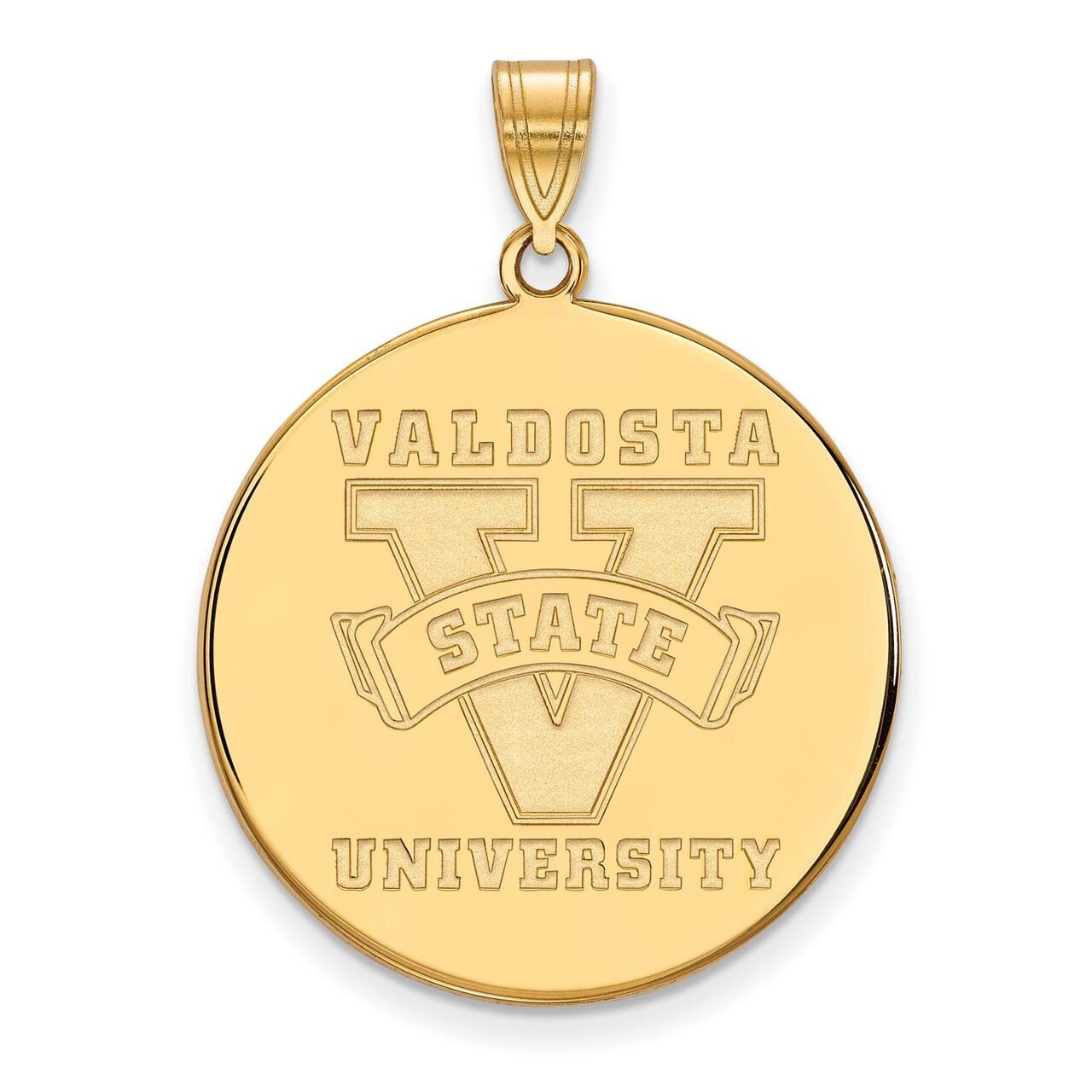 Valdosta State University x-Large Disc Pendant Gold-plated Silver GP002VSU