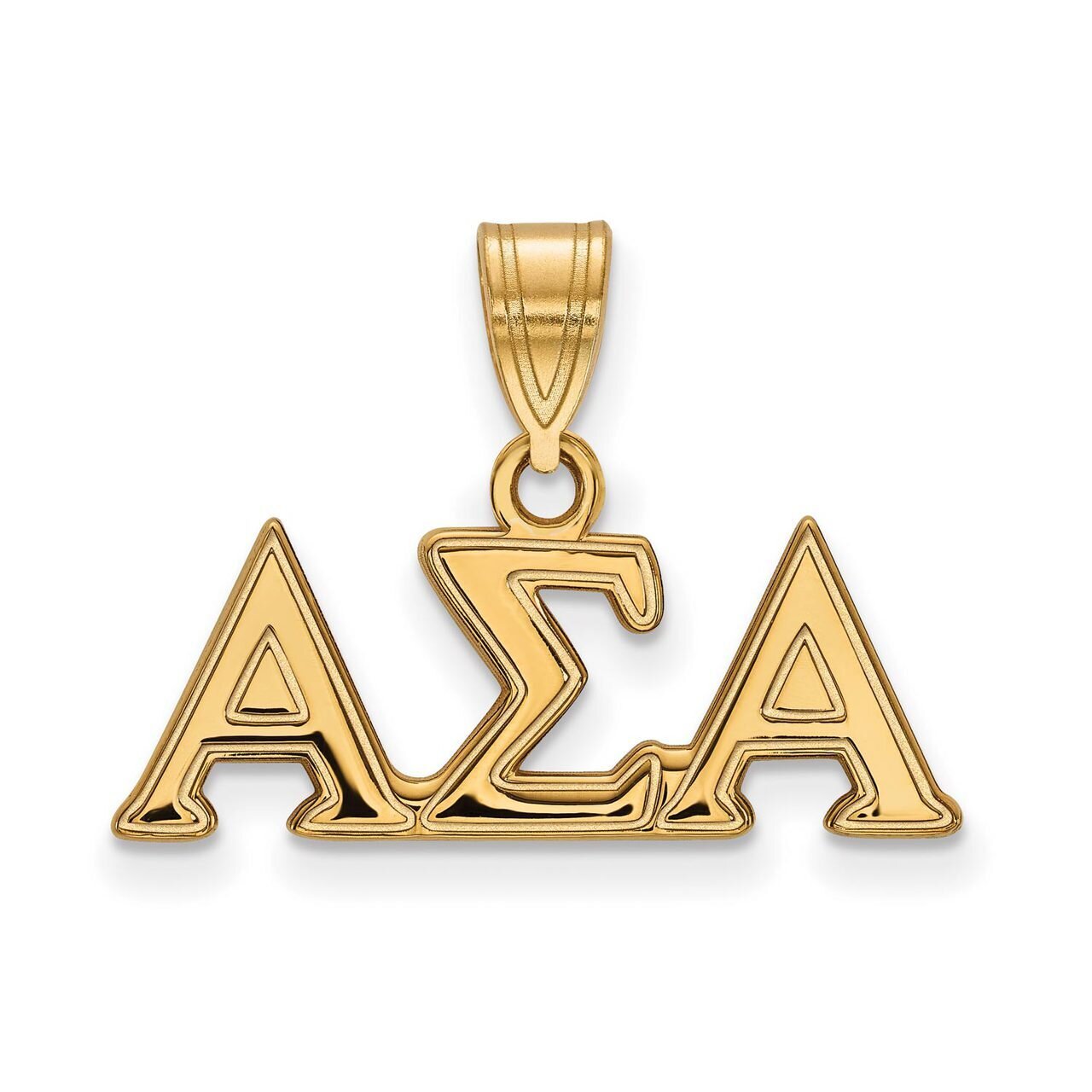 Alpha Sigma Alpha Medium Pendant Gold-plated Silver GP003ASI, MPN: GP003ASI, 886774894850