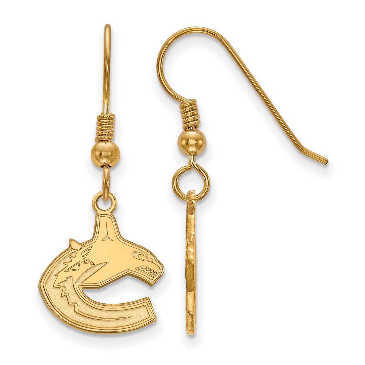 Vancouver Canucks Small Dangle Earring Wire Gold-plated Silver GP003CUC, MPN: GP003CUC, 886774895185