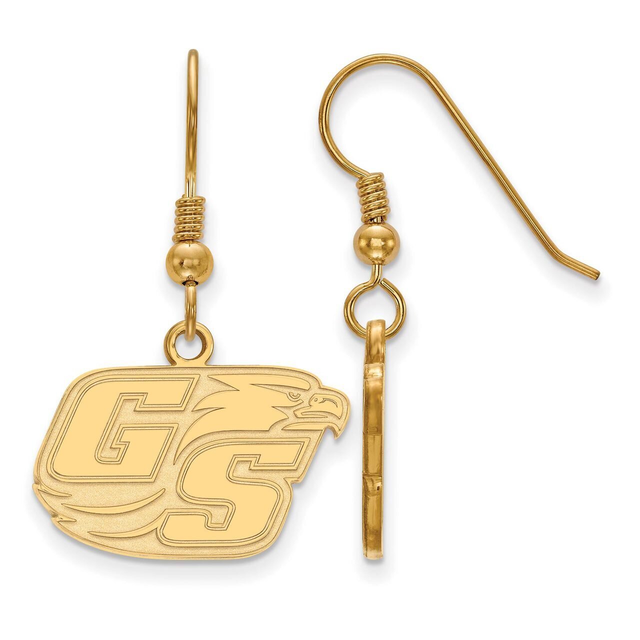 Georgia Southern University Small Dangle Earring Wire Gold-plated Silver GP003GSU