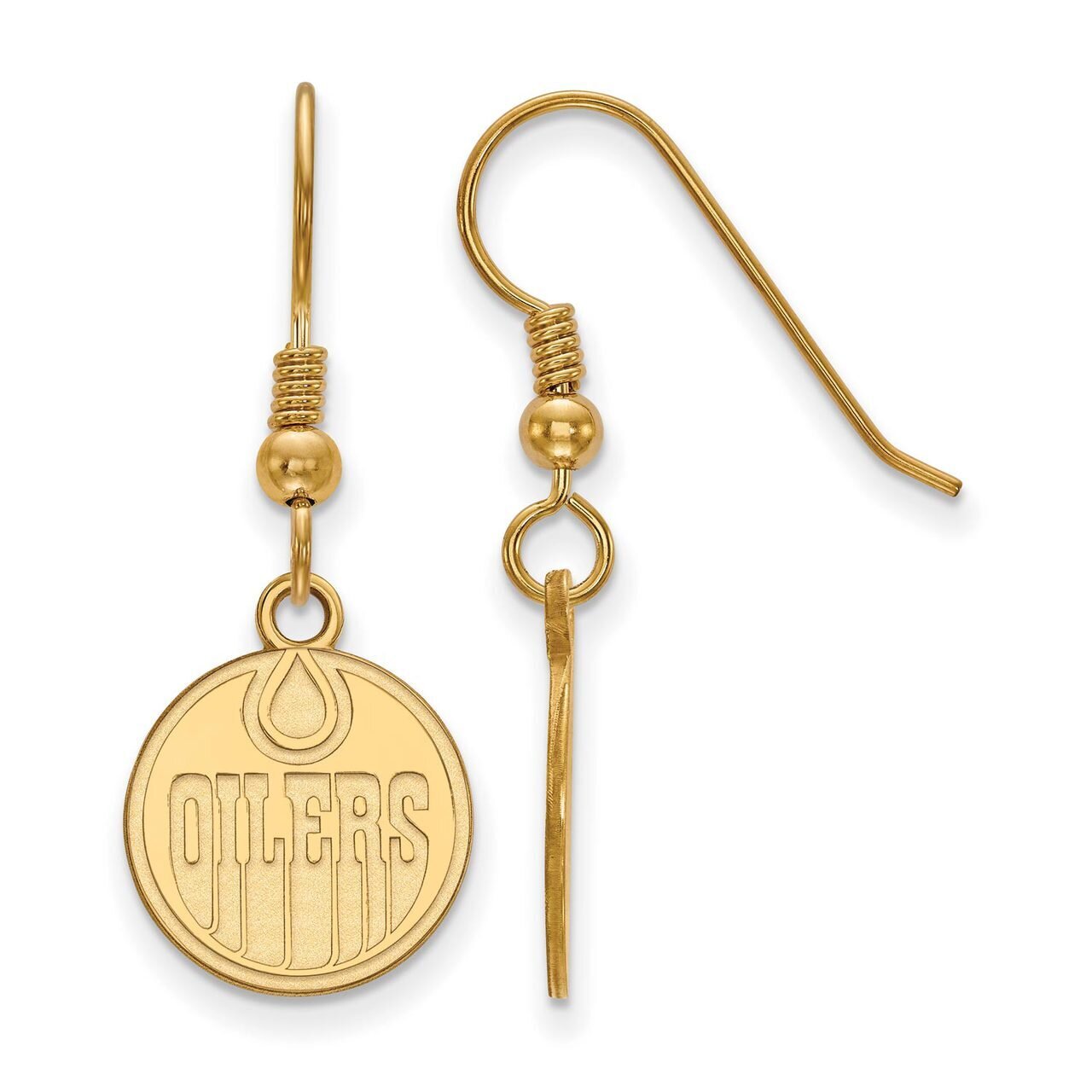 Edmonton Oilers Small Dangle Earring Wire Gold-plated Silver GP003OIL, MPN: GP003OIL, 886774895956