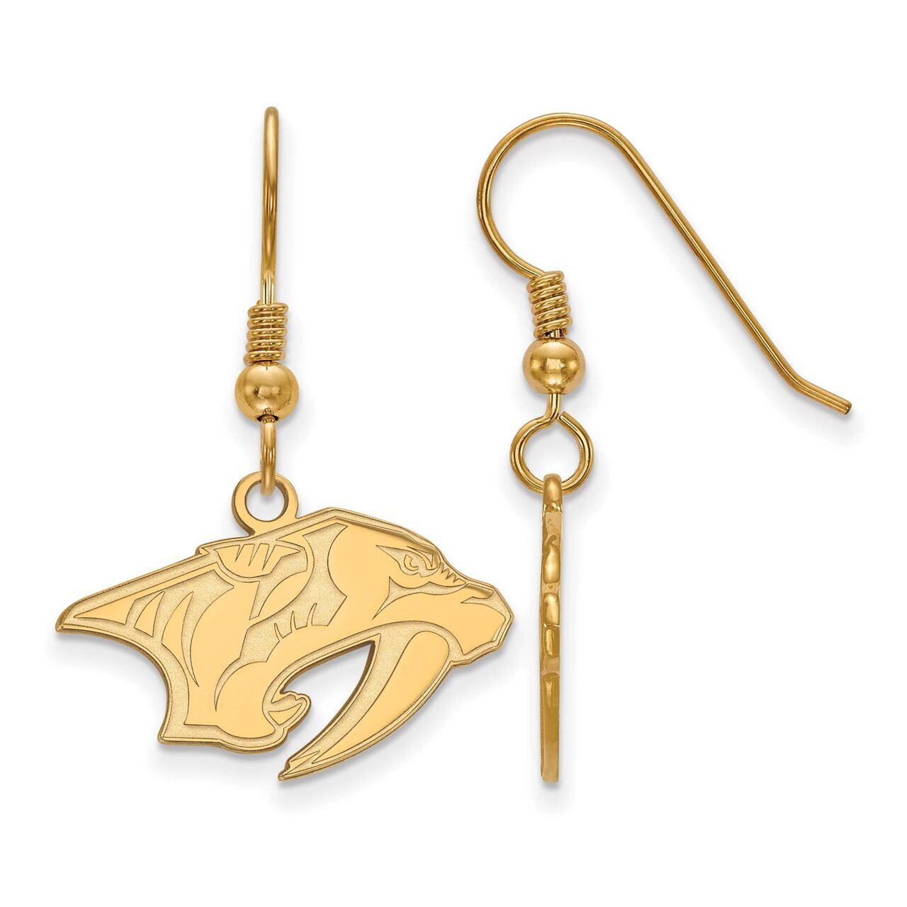 Nashville Predators Small Dangle Earring Wire Gold-plated Silver GP003PRE, MPN: GP003PRE, 886774896…