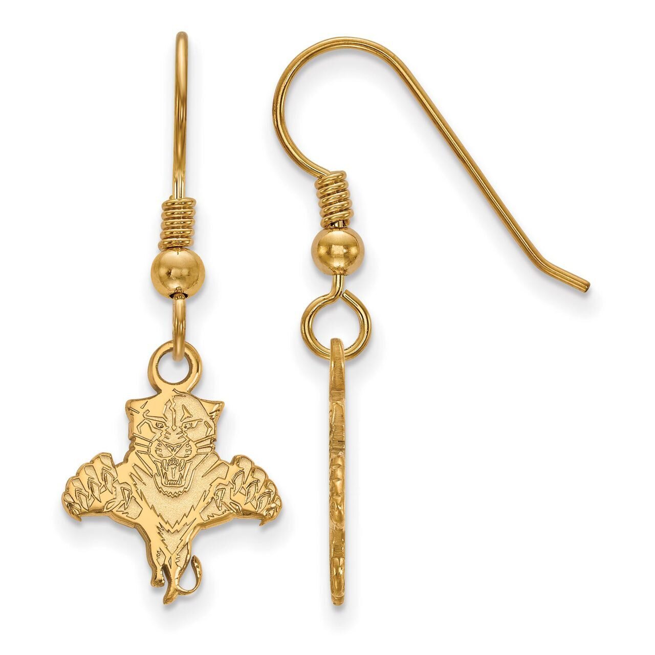 Florida Panthers Small Dangle Earring Wire Gold-plated Silver GP003PTH, MPN: GP003PTH, 886774896120