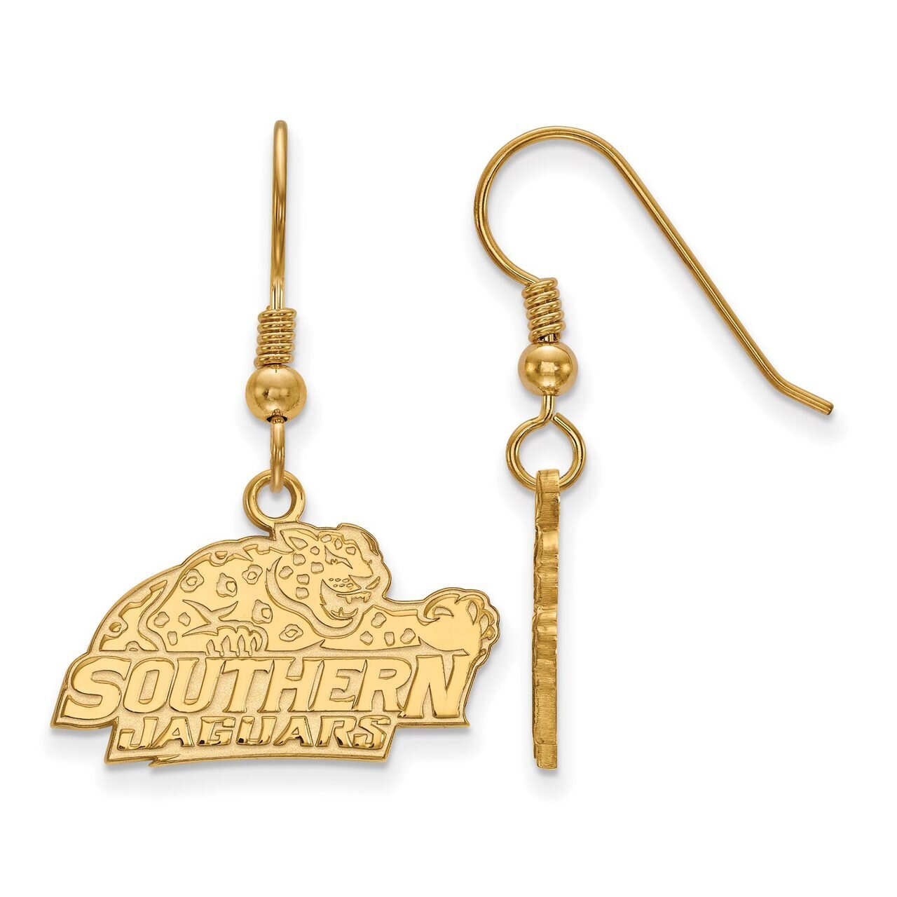 Southern University Small Dangle Earring Wire Gold-plated Silver GP003SAM