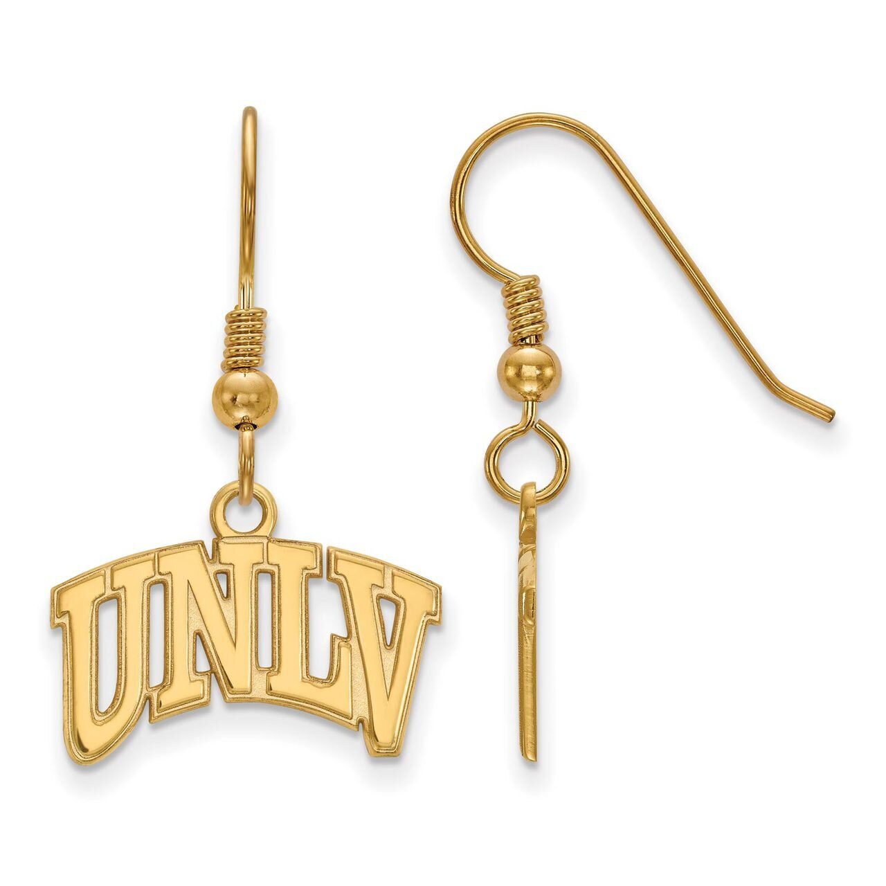 University of Nevada Las Vegas Small Dangle Earring Wire Gold-plated Silver GP003UNL, MPN: GP003UNL…