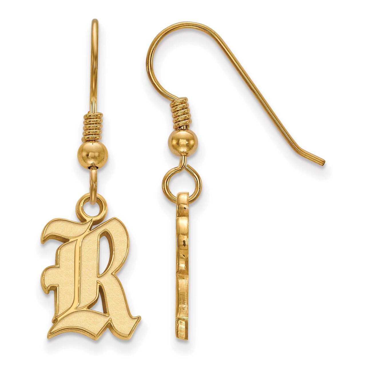 Rice University Small Dangle Earring Wire Gold-plated Silver GP003WMR, MPN: GP003WMR, 886774897523