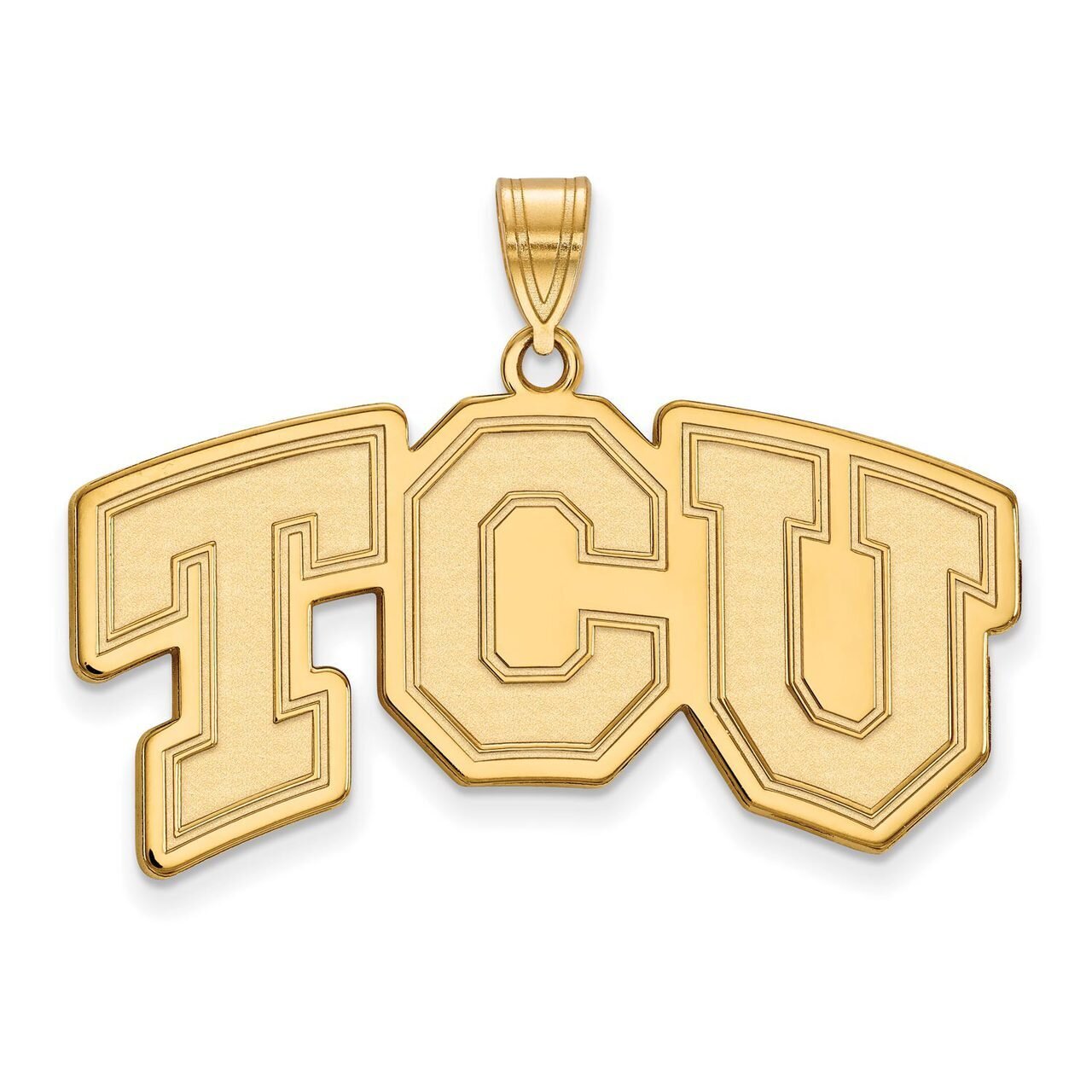 Texas Christian University Large Pendant Gold-plated Silver GP004TCU, MPN: GP004TCU, 886774899060