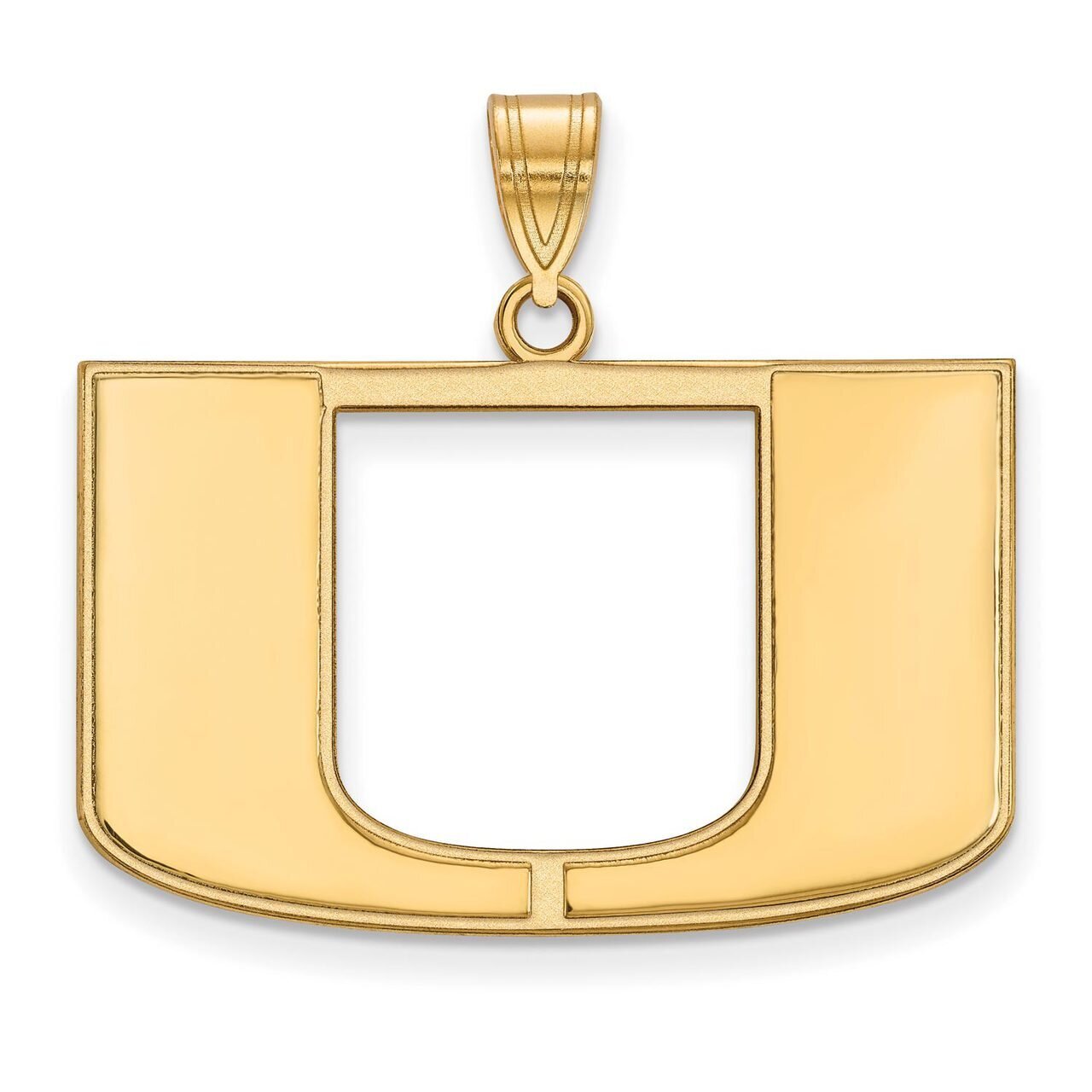 University of Miami Large Pendant Gold-plated Silver GP004UMF