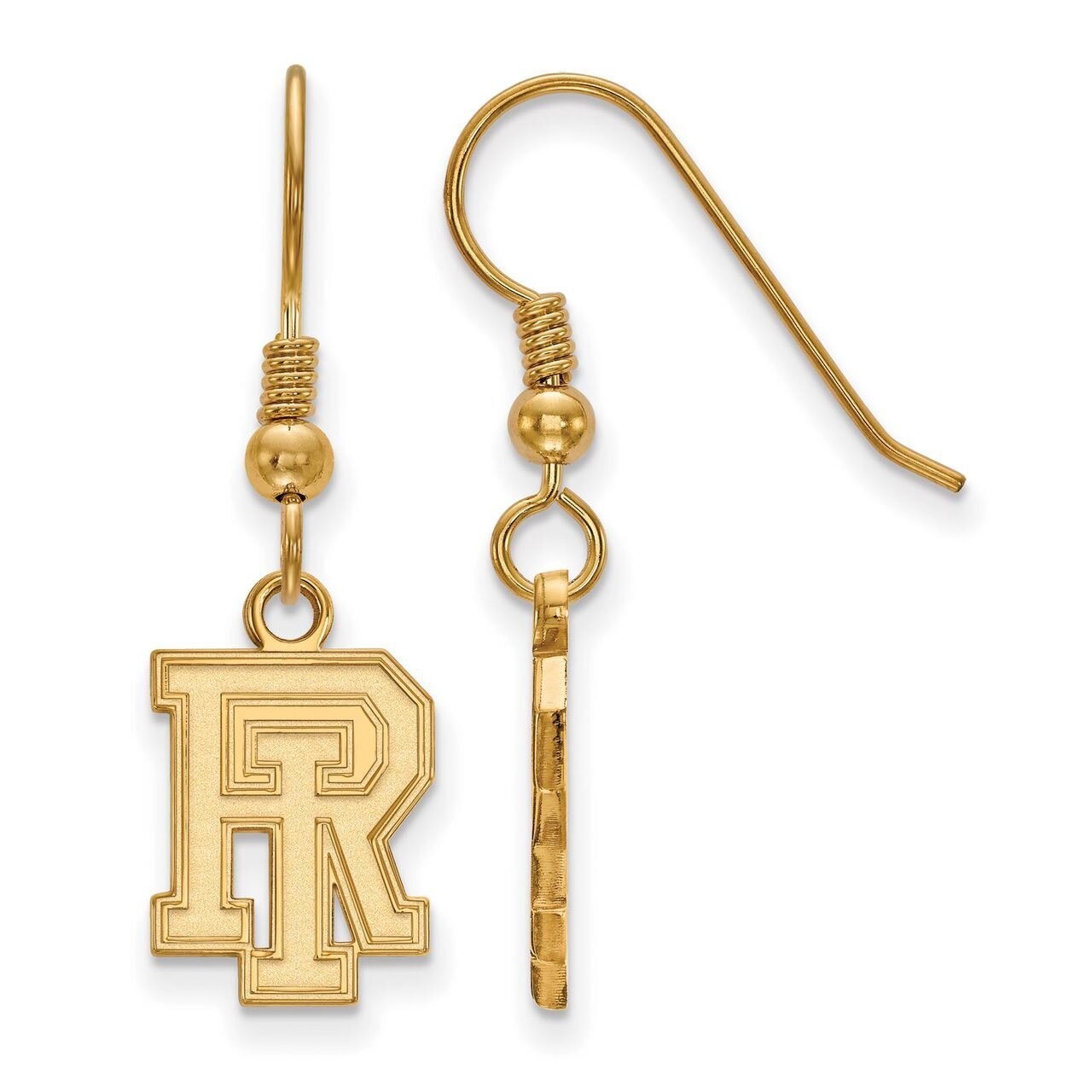 University of Rhode Island Small Dangle Earring Wire Gold-plated Silver GP004URI