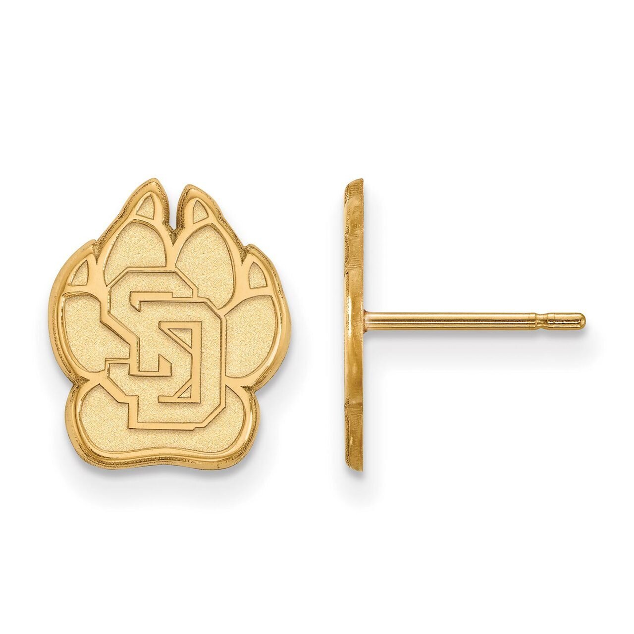 University of South Dakota Small Post Earring Gold-plated Silver GP004USD
