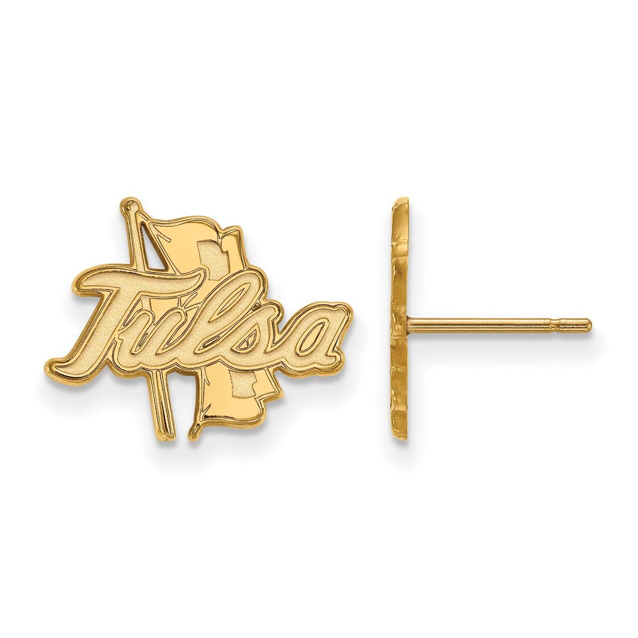 The University of Tulsa Small Post Earring Gold-plated Silver GP004UTL
