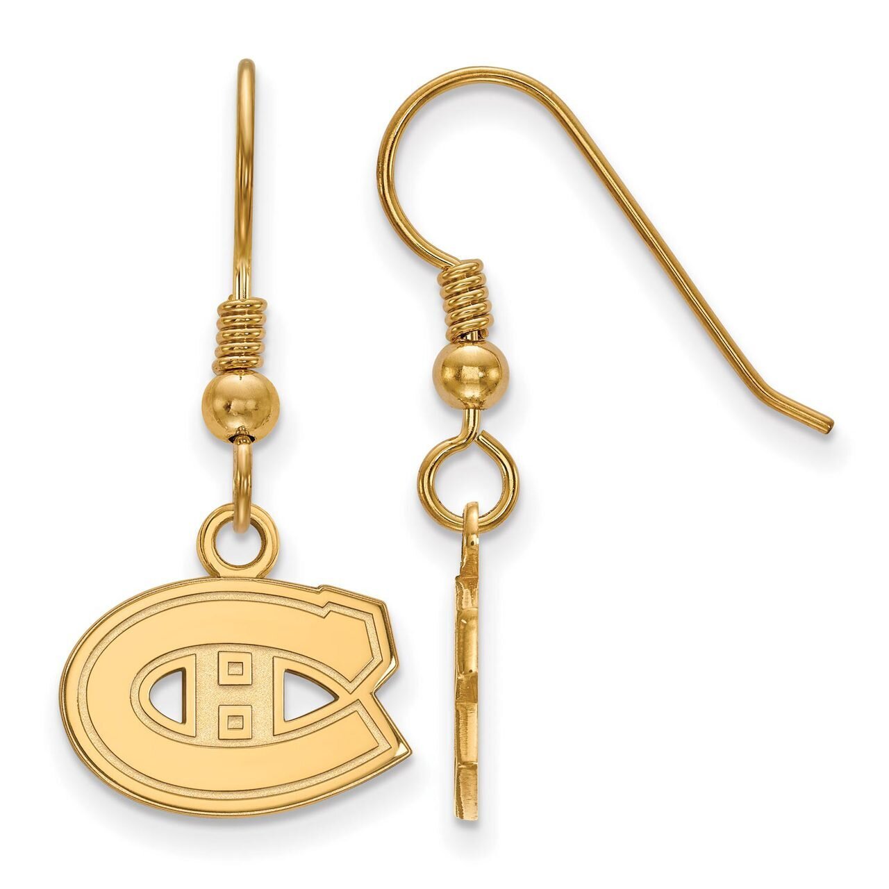 Montreal Canadiens x-Small Dangle Earring Wire Gold-plated Silver GP005CAN, MPN: GP005CAN, 88677490…