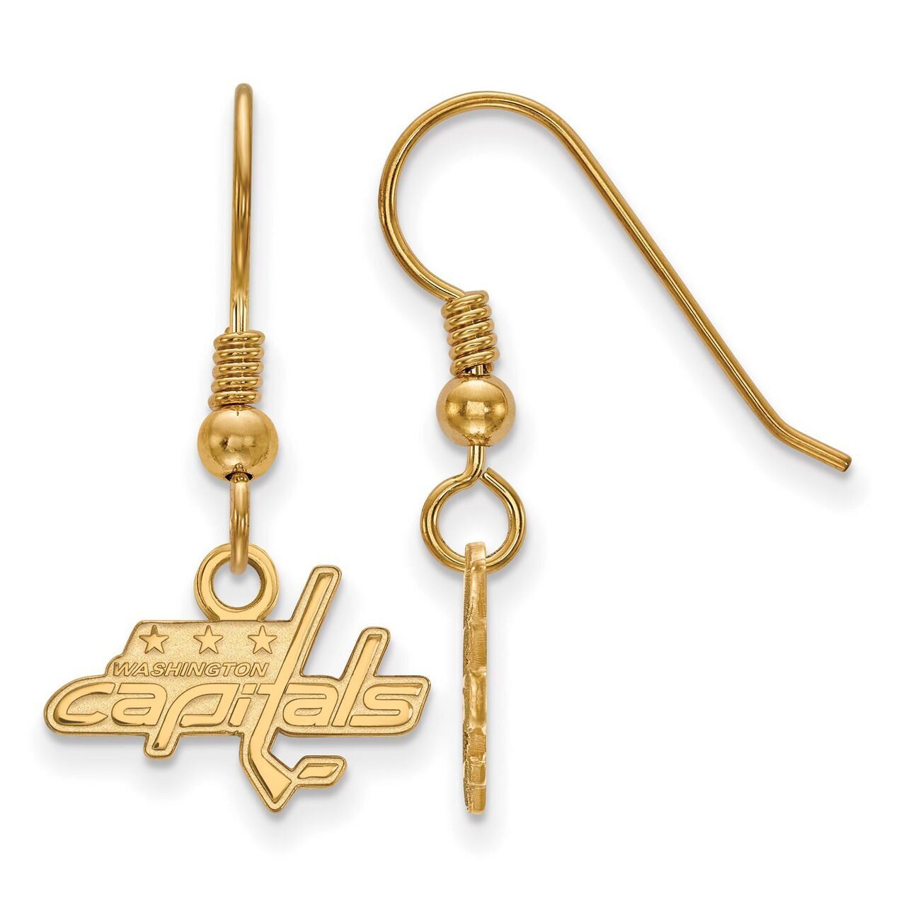 Washington Capitals x-Small Dangle Earring Wire Gold-plated Silver GP005CAP, MPN: GP005CAP, 8867749…