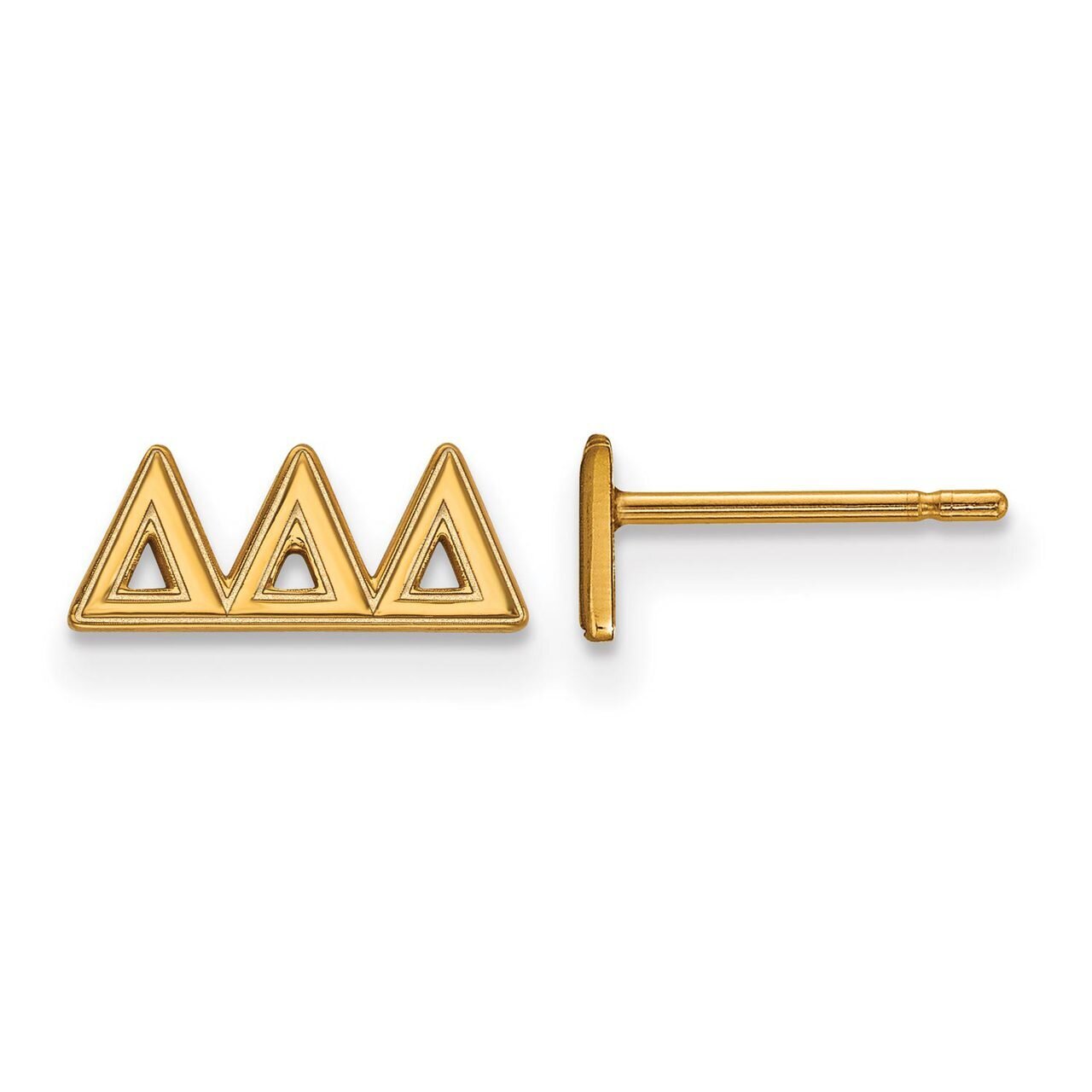 Delta Delta Delta Extra Small Post Earrings Gold-plated Silver GP005DDD