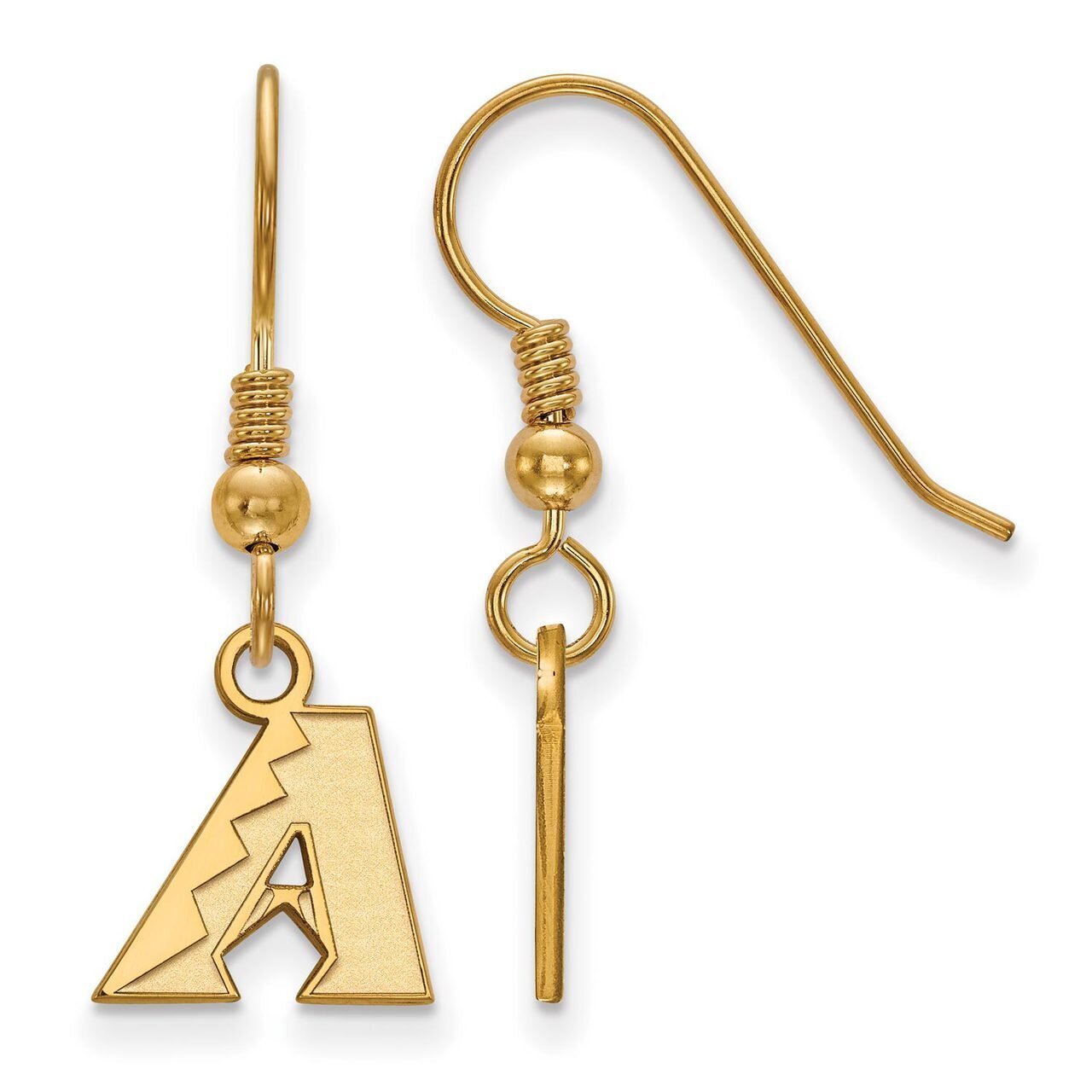 Arizona Diamondbacks x-Small Dangle Earring Wire Gold-plated Silver GP005DIA, MPN: GP005DIA, 886774…