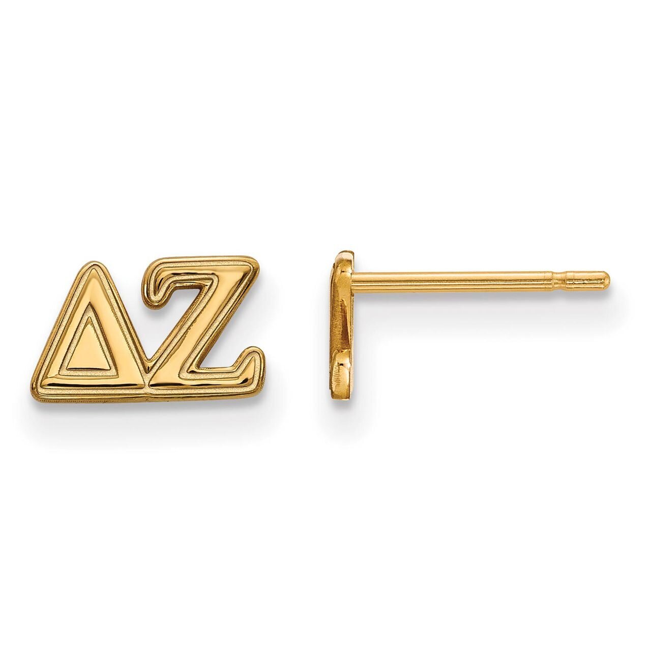 Delta Zeta Extra Small Post Earrings Gold-plated Silver GP005DZ, MPN: GP005DZ, 886774900452