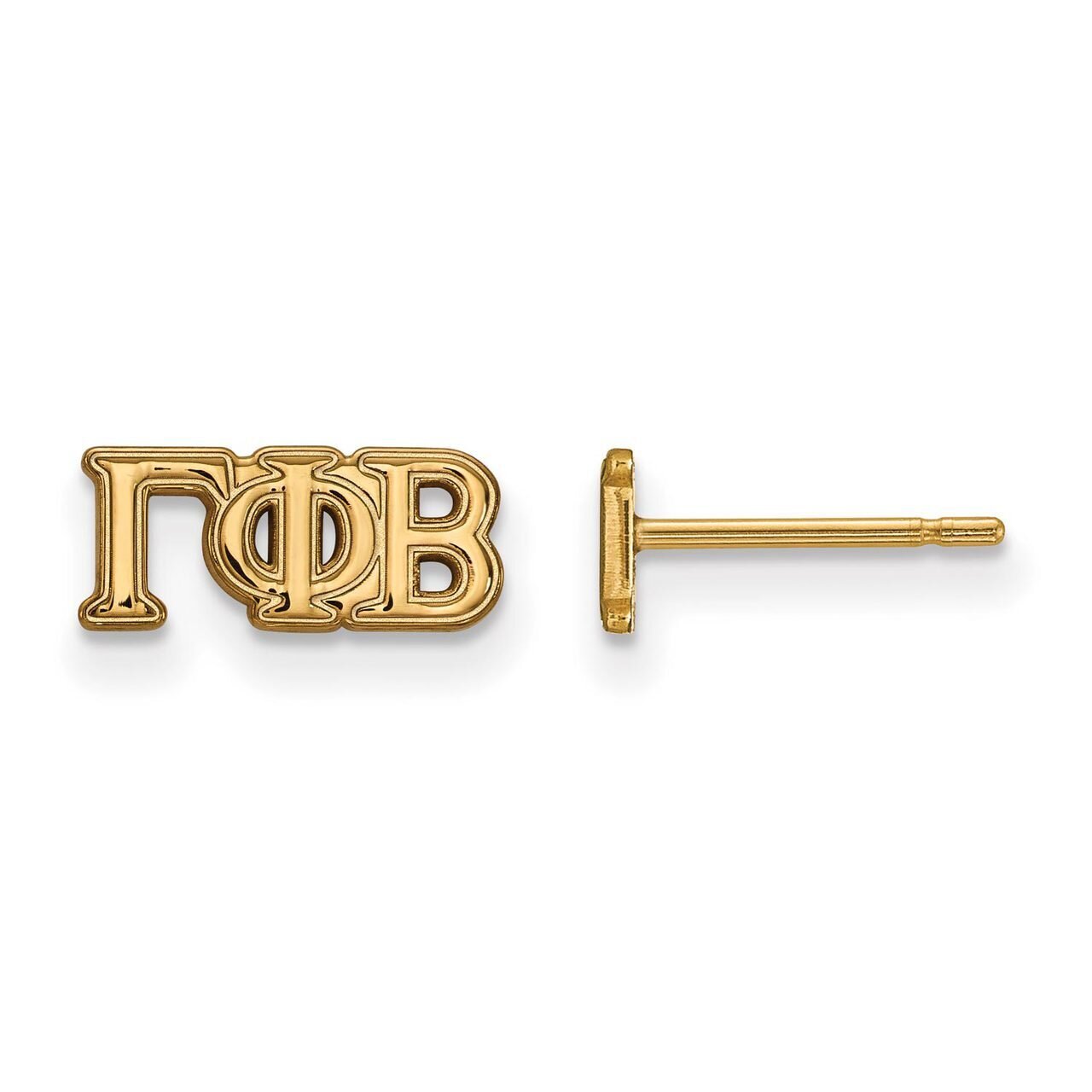 Gamma Phi Beta Extra Small Post Earrings Gold-plated Silver GP005GPB, MPN: GP005GPB, 886774900599