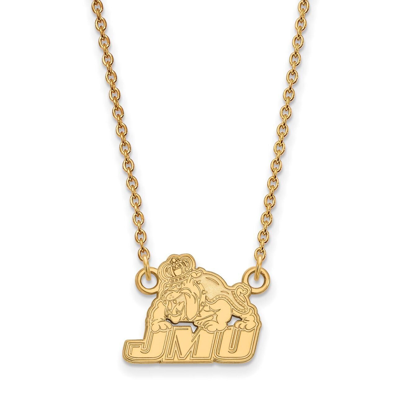 James Madison University Small Pendant with Chain Necklace Gold-plated Silver GP005JMU-18
