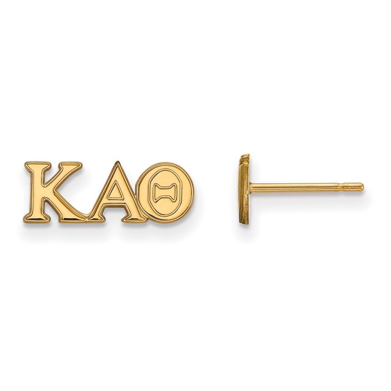 Kappa Alpha Theta Extra Small Post Earrings Gold-plated Silver GP005KAT