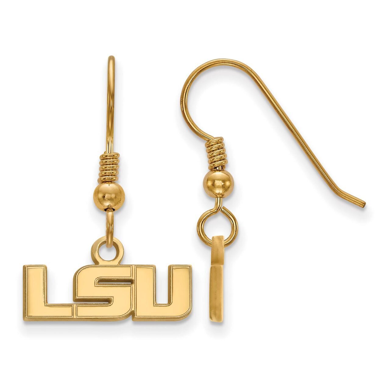 Louisiana State University x-Small Dangle Earring Wire Gold-plated Silver GP005LSU, MPN: GP005LSU, …